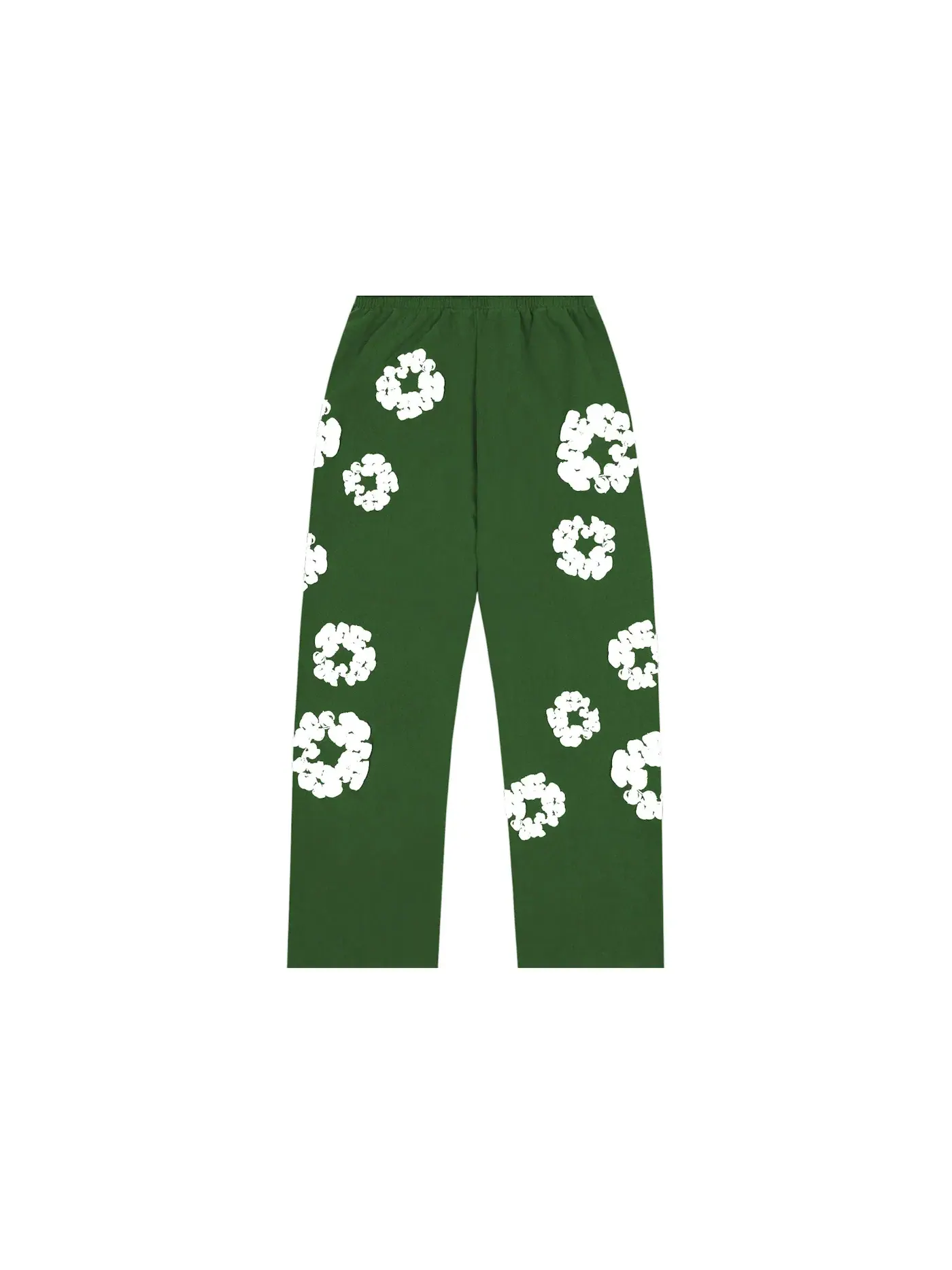 Мужские мешковатые спортивные штаны с принтом Cotton Wreath Denim Tears — изображение 2 из 2, зеленый