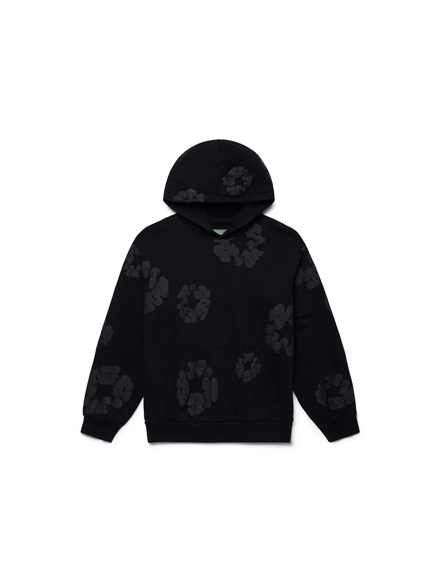 Мужской худи с принтом Denim Tears Cotton Wreath Hoodie Black Monochrome Denim Tears — изображение 1 из 4, черный