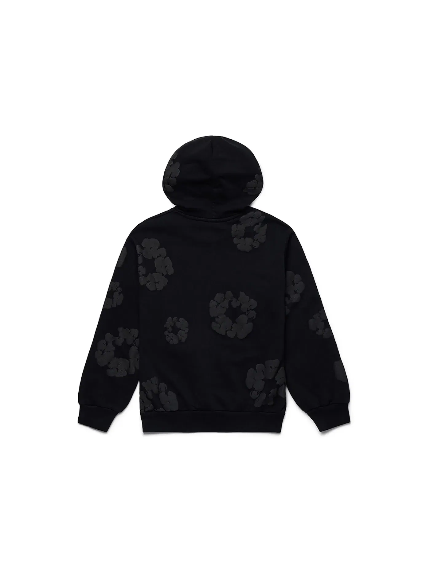 Мужской худи с принтом Denim Tears Cotton Wreath Hoodie Black Monochrome Denim Tears — изображение 2 из 4, черный