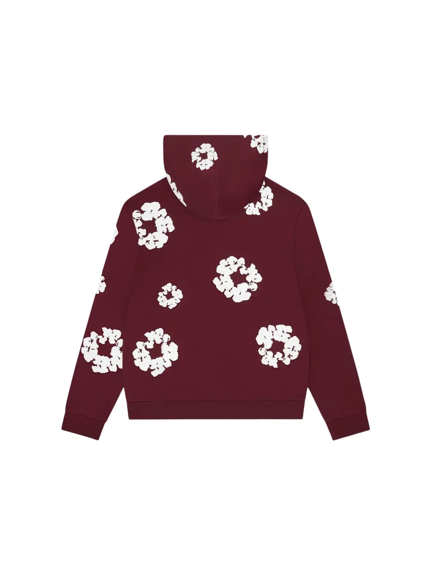 Мужской худи с принтом Denim Tears Cotton Wreath Hoodie — изображение 2 из 2, бордовый