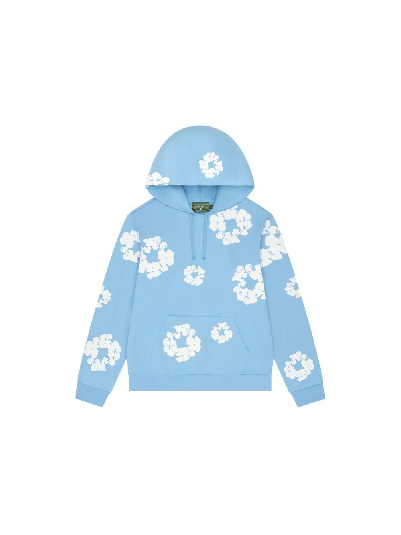 Мужская худи с принтом Cotton Wreath Denim Tears — изображение 1 из 2, светлый синий