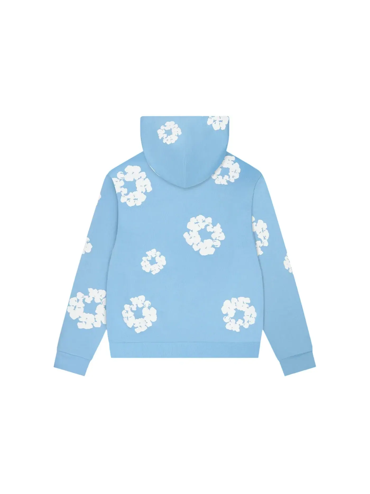 Мужская худи с принтом Cotton Wreath Denim Tears — изображение 2 из 2, светлый синий