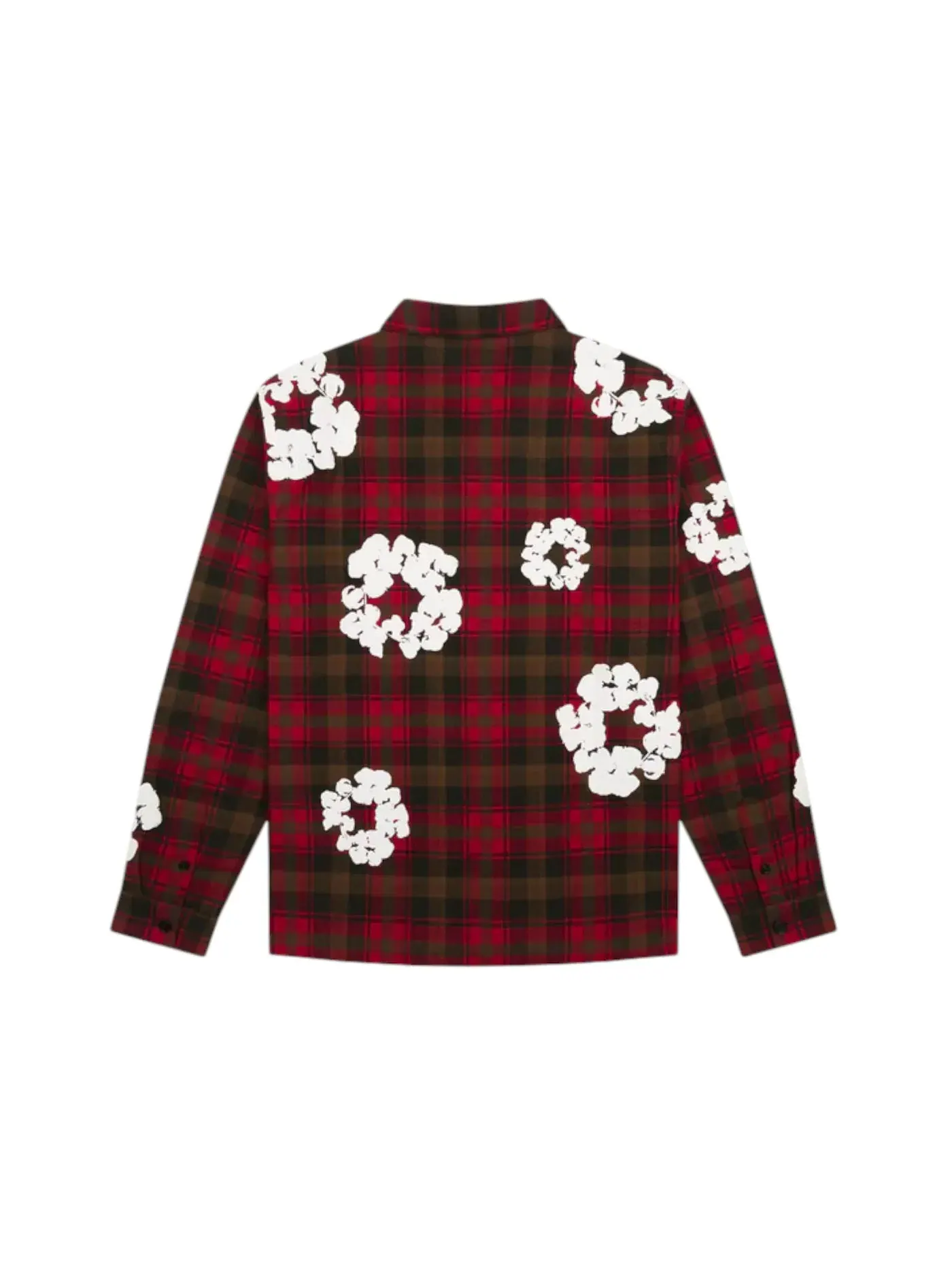 Мужская пижамная рубашка с принтом Denim Tears Cotton Wreath Pajama Shirt — изображение 2 из 2, красный