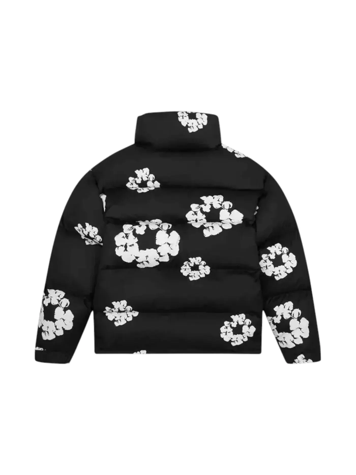Мужская пуховая куртка с принтом Denim Tears Cotton Wreath Jacket (FW25) — изображение 2 из 2, черный