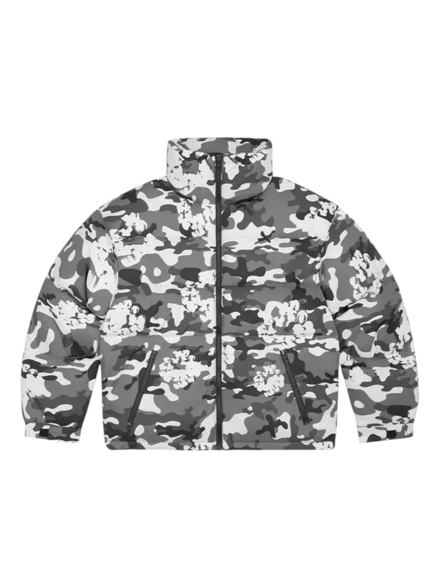 Мужская куртка-пуховик с принтом Denim Tears Cotton Wreath Puffer Jacket — изображение 1 из 2, белый