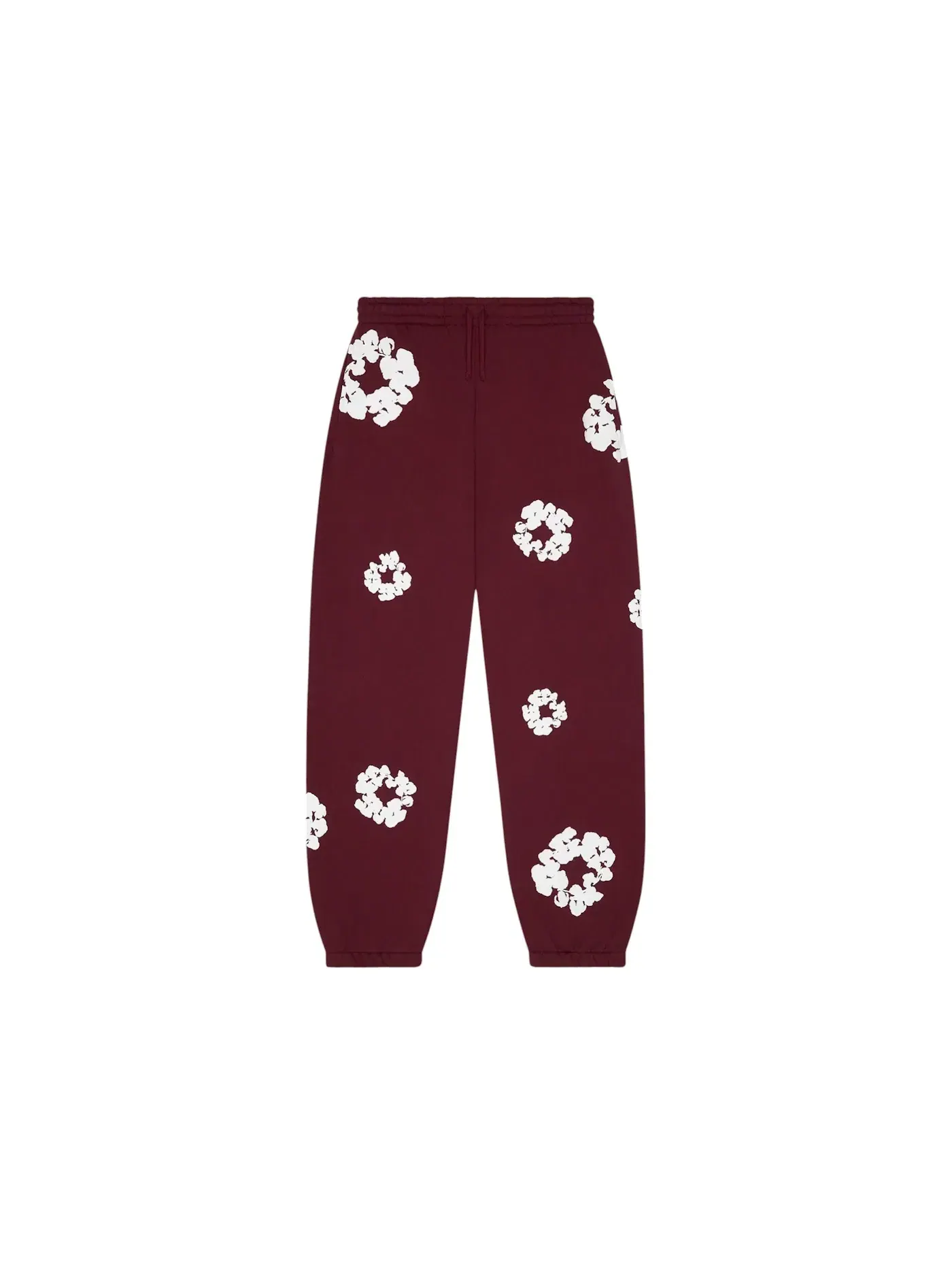Мужские спортивные штаны с принтом Denim Tears Cotton Wreath Sweatpants — изображение 1 из 2, бордовый
