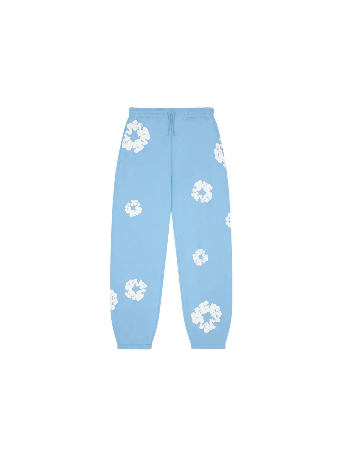 Мужские спортивные штаны с принтом Cotton Wreath Denim Tears — изображение 1 из 2, светлый синий