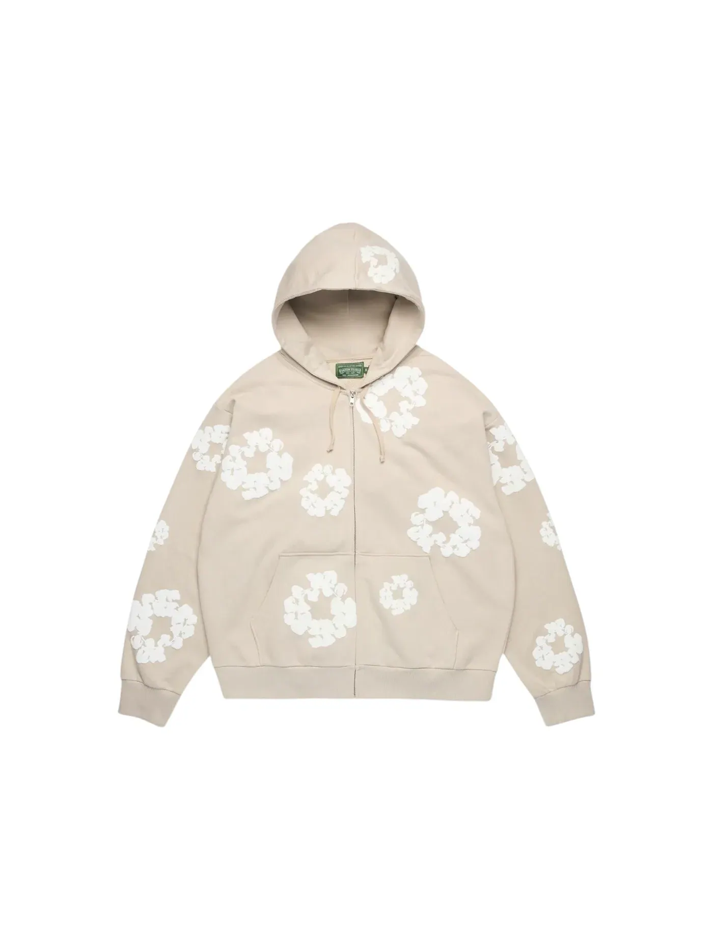 Мужская худи с принтом Cotton Wreath Denim Tears — изображение 1 из 2, бежевый