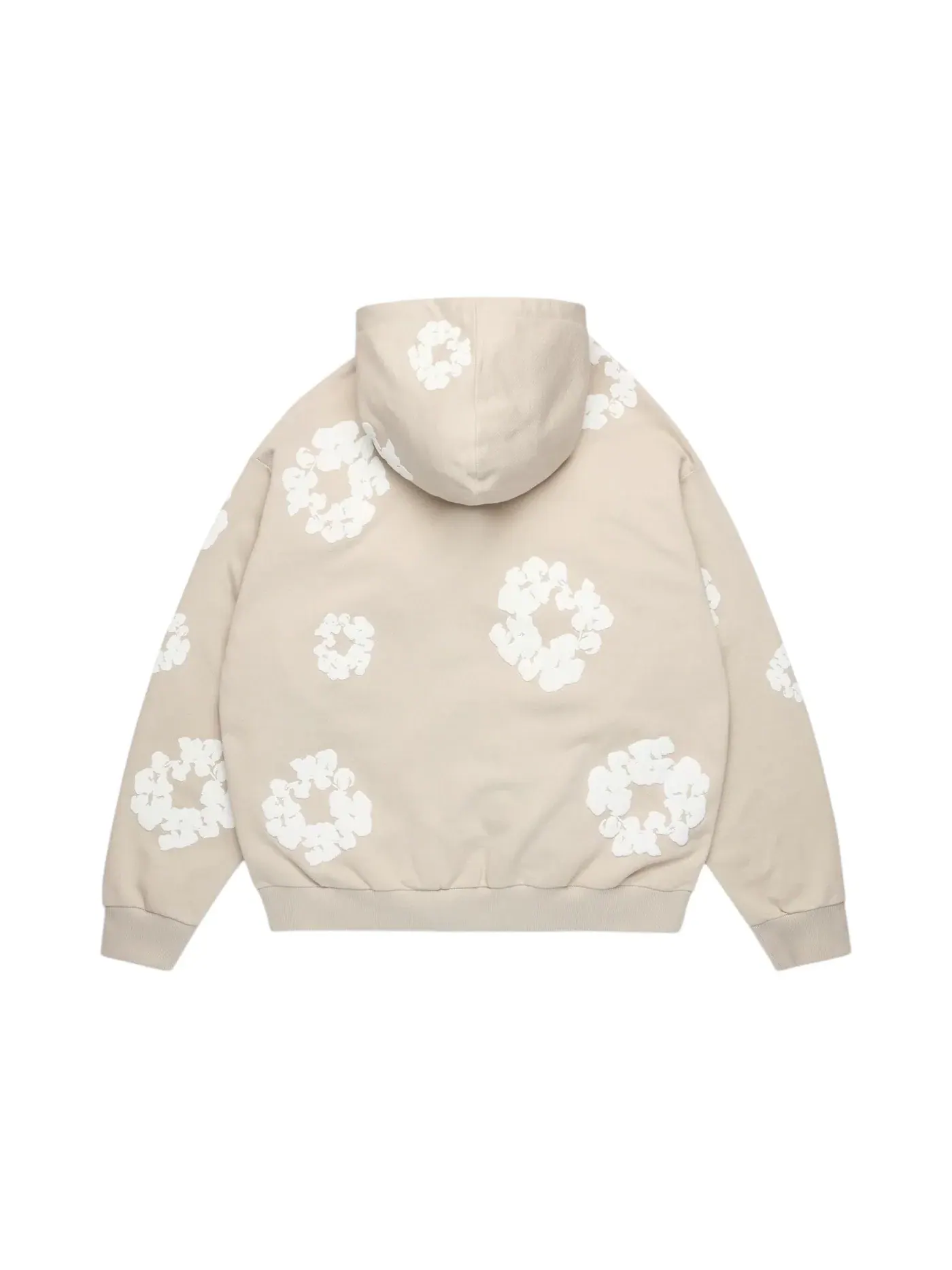 Мужская худи с принтом Cotton Wreath Denim Tears — изображение 2 из 2, бежевый