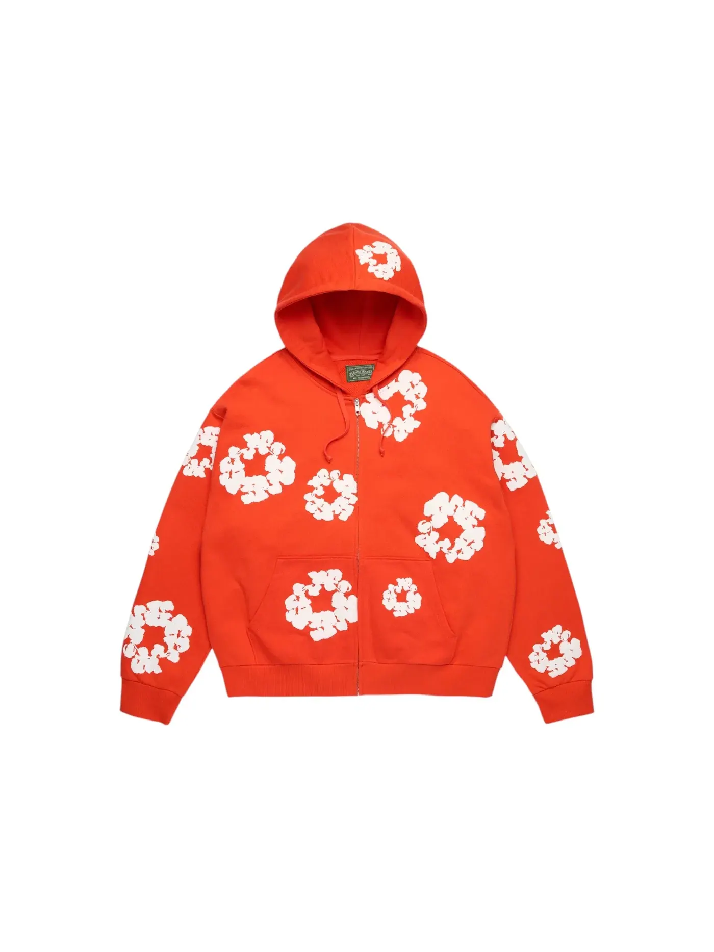 Мужская худи с принтом Denim Tears Cotton Wreath Zip Hoodie — изображение 1 из 2, темный оранжевый