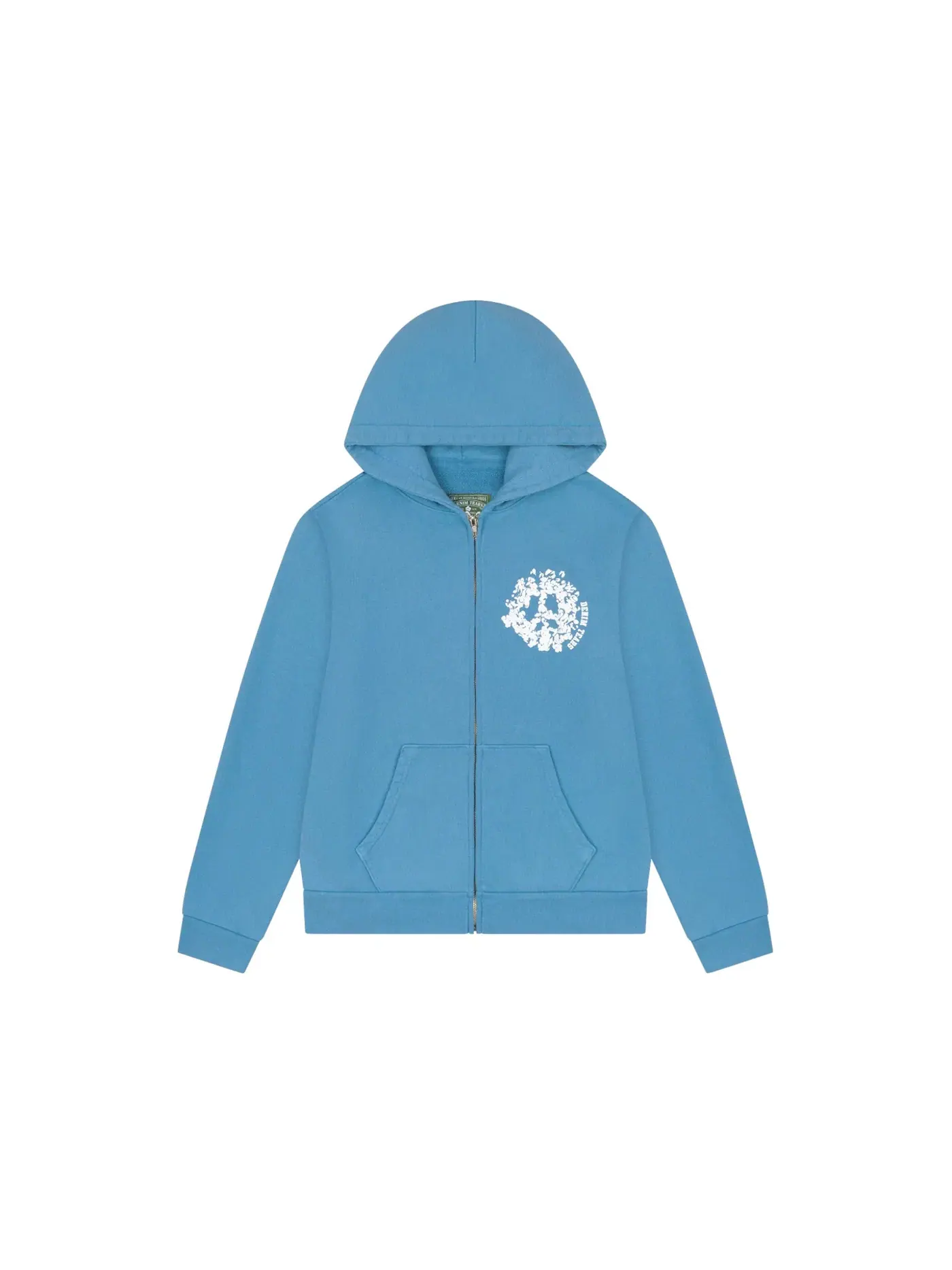 Мужская худи с принтом Denim University Zip Hoodie Denim Tears — изображение 1 из 2, светлый синий