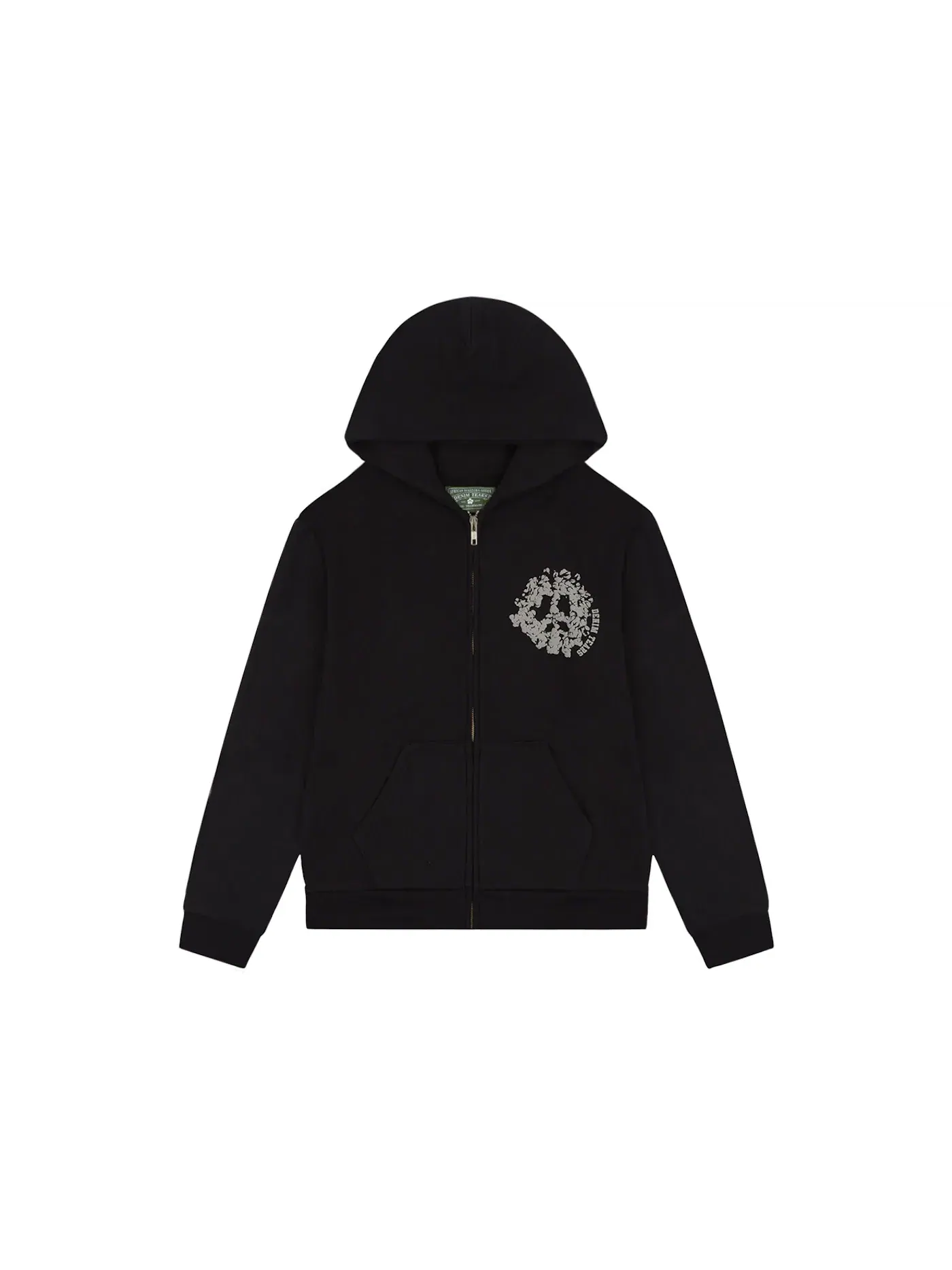 Мужская худи на молнии University Zip Hoodie Denim Tears — изображение 1 из 2, черный