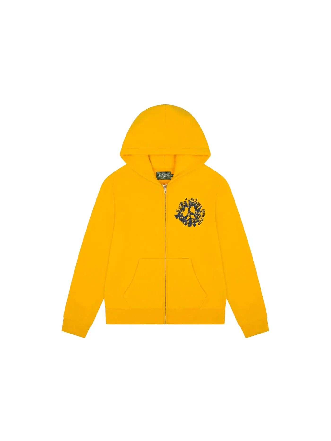Мужская худи с принтом Denim University Zip Hoodie Denim Tears — изображение 1 из 2, желтый