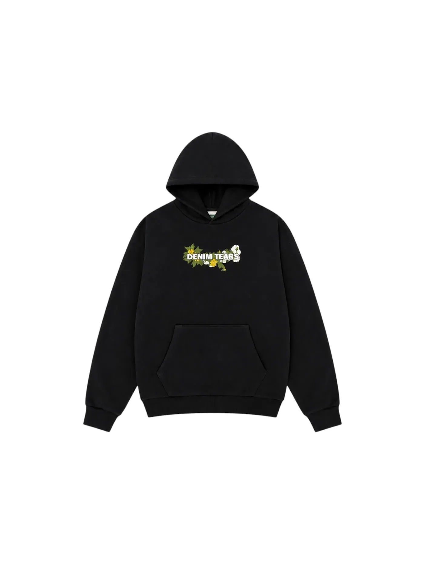 Мужской худи с принтом Denim Tears Floral Logo Hoodie (SS26) Denim Tears — изображение 1 из 1, черный