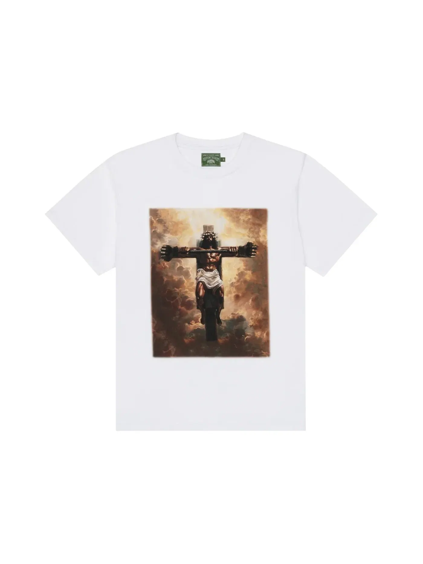Мужская футболка с принтом Denim Tears Hardies Tears Buff Jesus Tee — изображение 1 из 2, белый
