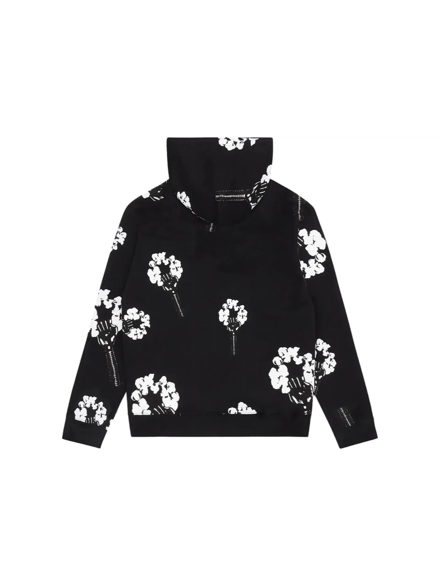 Мужской худи с принтом Hardies Tears Fist Wreath Denim Tears — изображение 2 из 2, черный