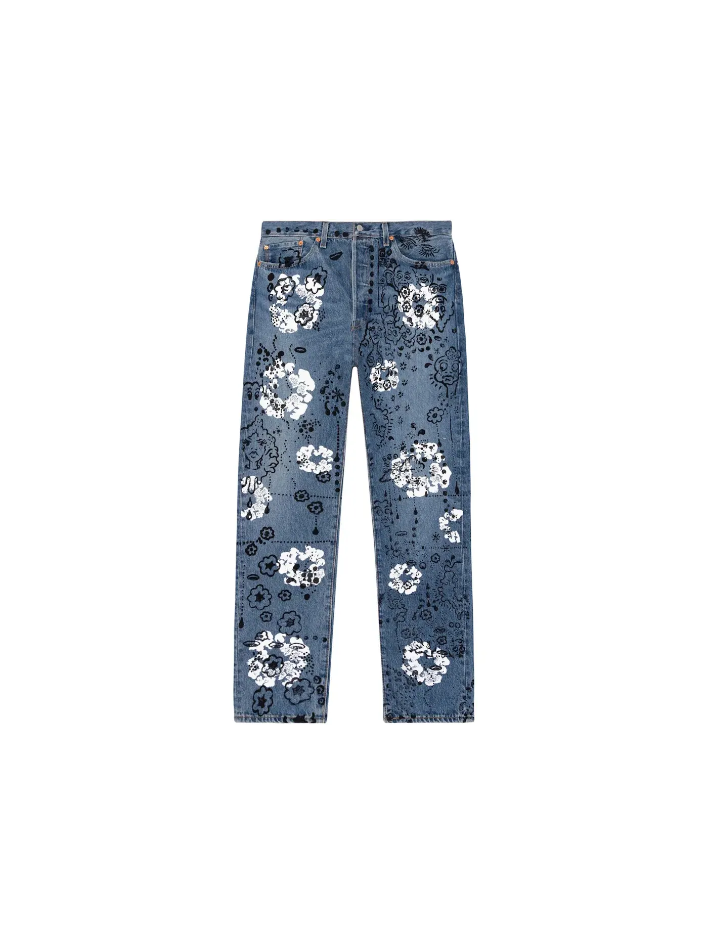 Мужские джинсы прямого кроя Irak Tears 501 Denim Tears — изображение 1 из 3, винтажный синий светлый