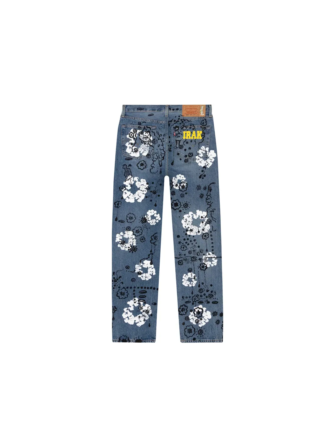 Мужские джинсы прямого кроя Irak Tears 501 Denim Tears — изображение 2 из 3, винтажный синий светлый