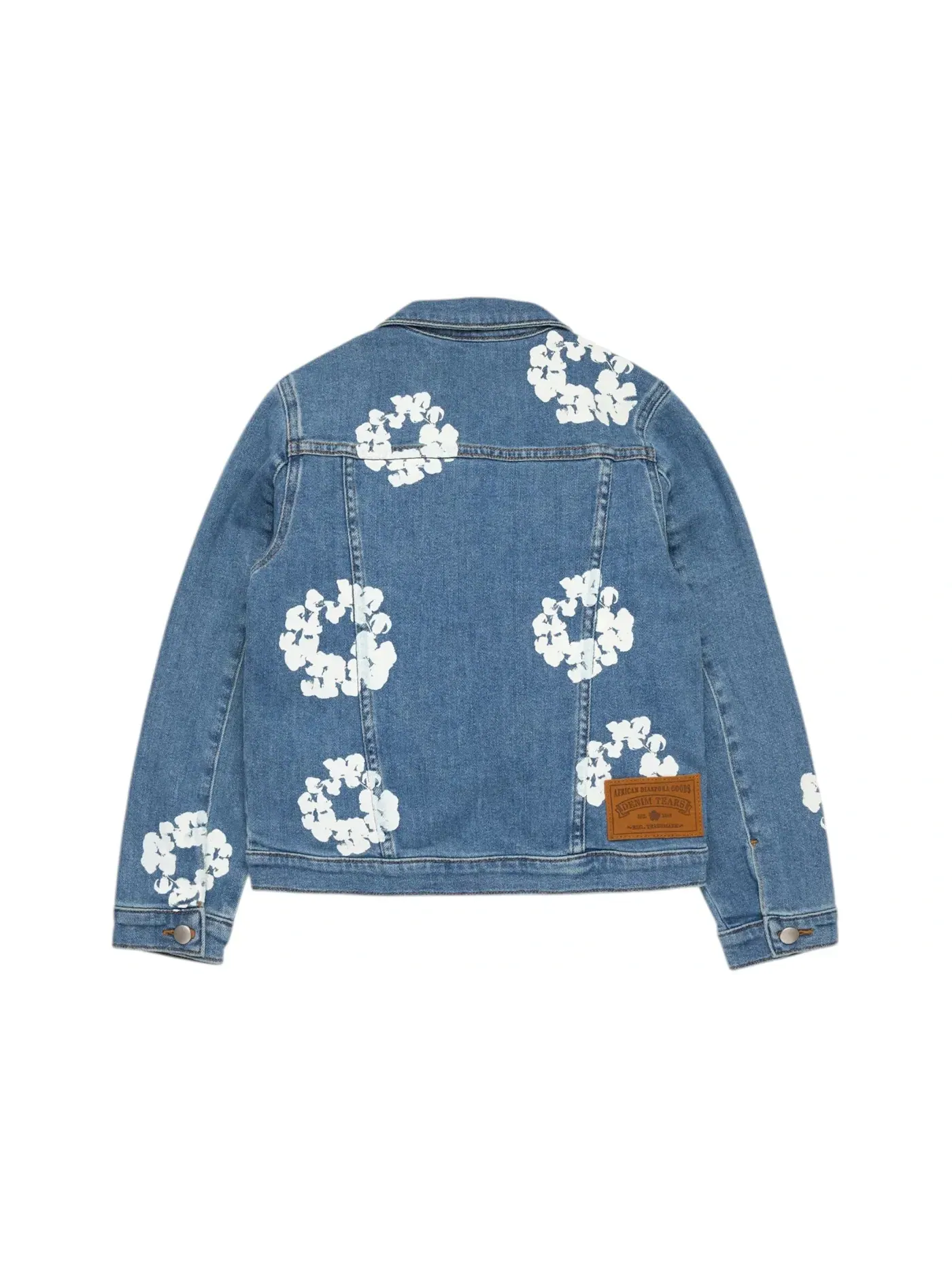 Детская джинсовая куртка с венком Cotton Wreath Denim Tears — изображение 2 из 2, светлый индиго