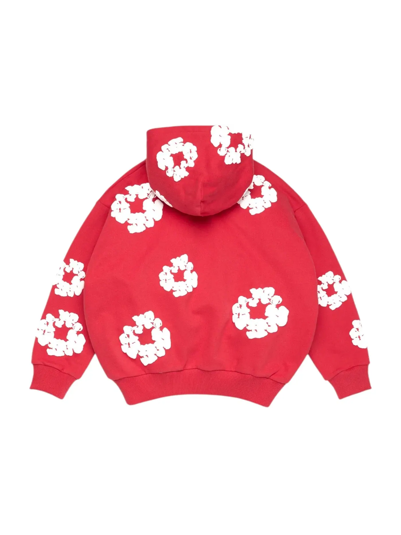 Детская худи с принтом Denim Tears Cotton Wreath Zip Hoodie — изображение 2 из 2, красный