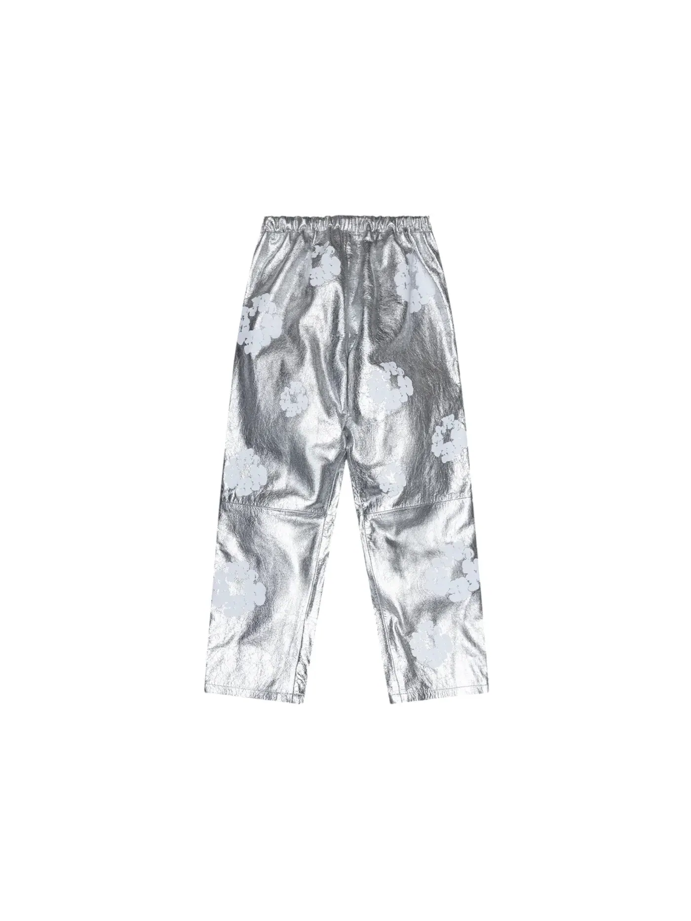 Мужские спортивные штаны с принтом Denim Tears Leather Cotton Wreath Sweatpant — изображение 1 из 2, серебряный