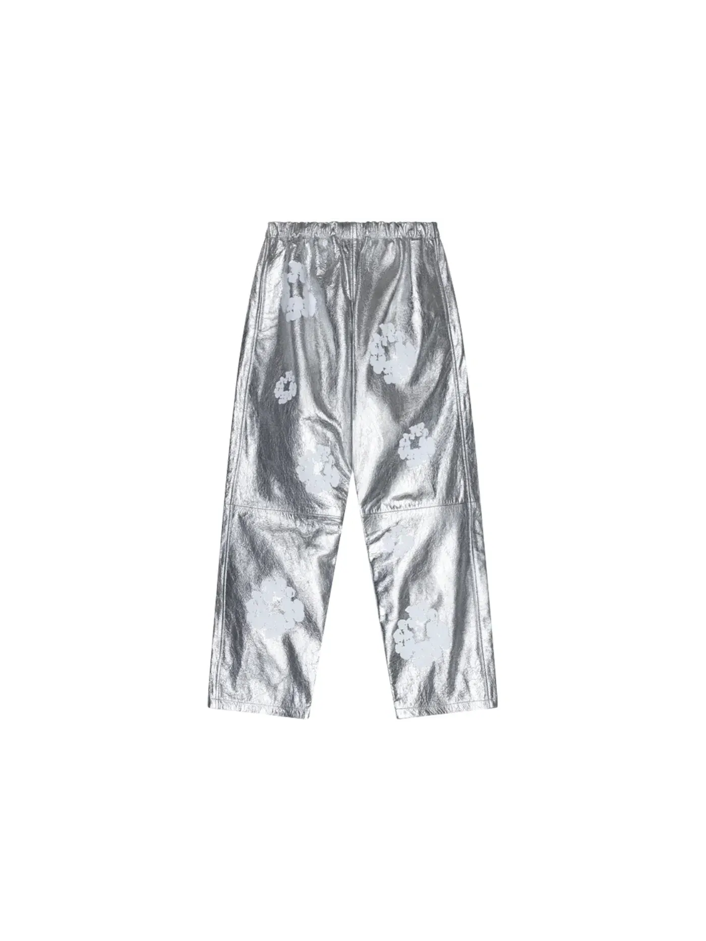 Мужские спортивные штаны с принтом Denim Tears Leather Cotton Wreath Sweatpant — изображение 2 из 2, серебряный