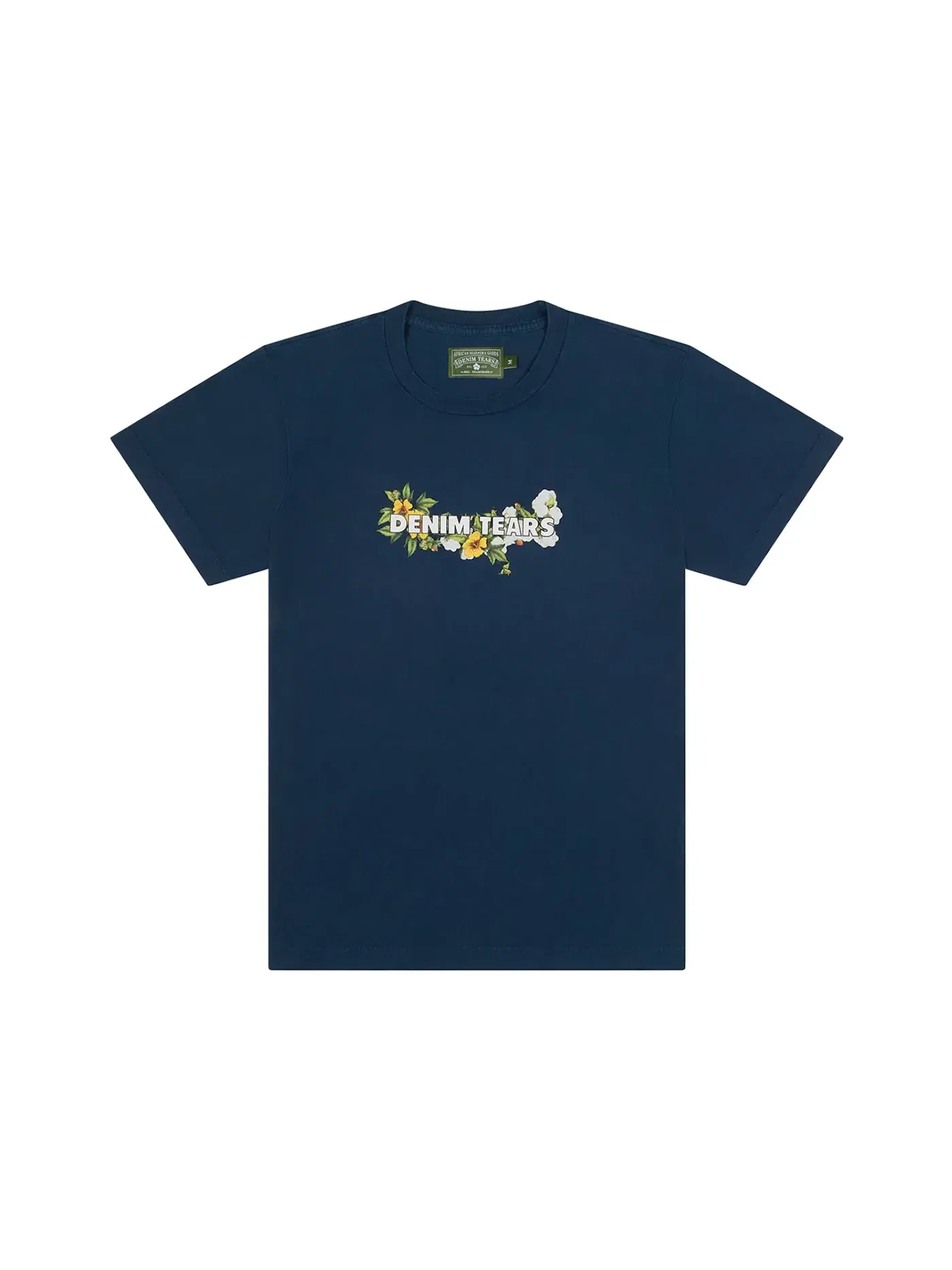 Мужская футболка с принтом Denim Tears Tee — изображение 1 из 1, темно-синий