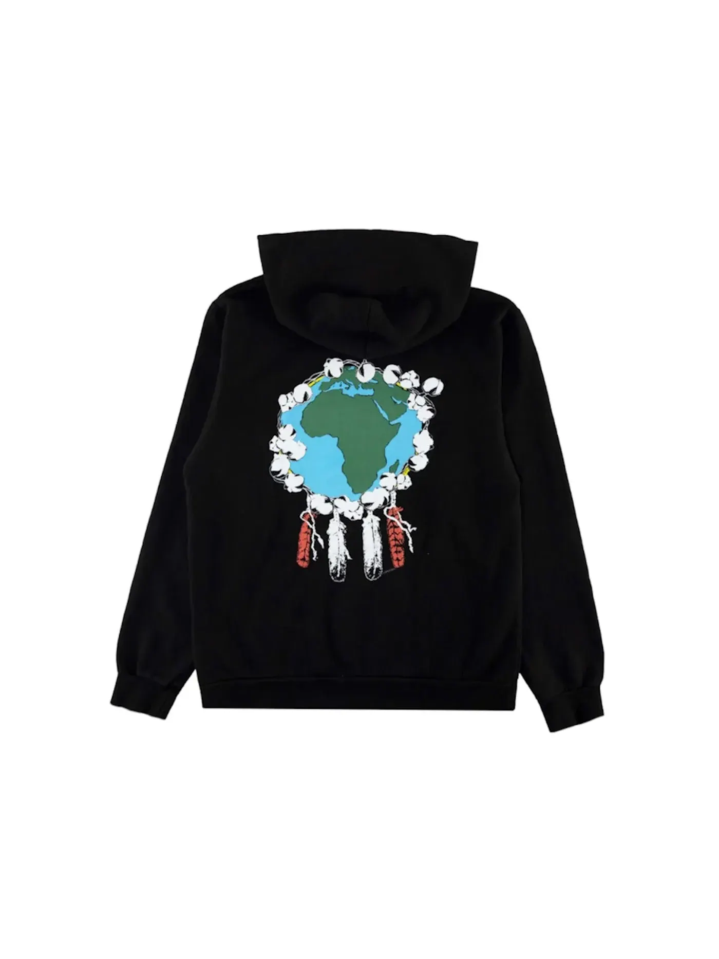 Мужской худи с длинным рукавом Hoodie Denim Tears — изображение 2 из 2, черный