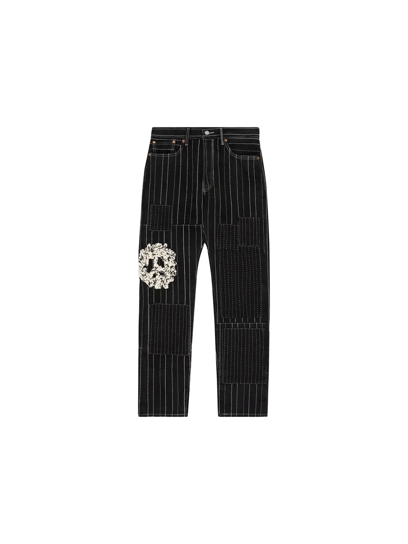 Мужские джинсы с принтом Pant Denim Tears — изображение 1 из 2, черный