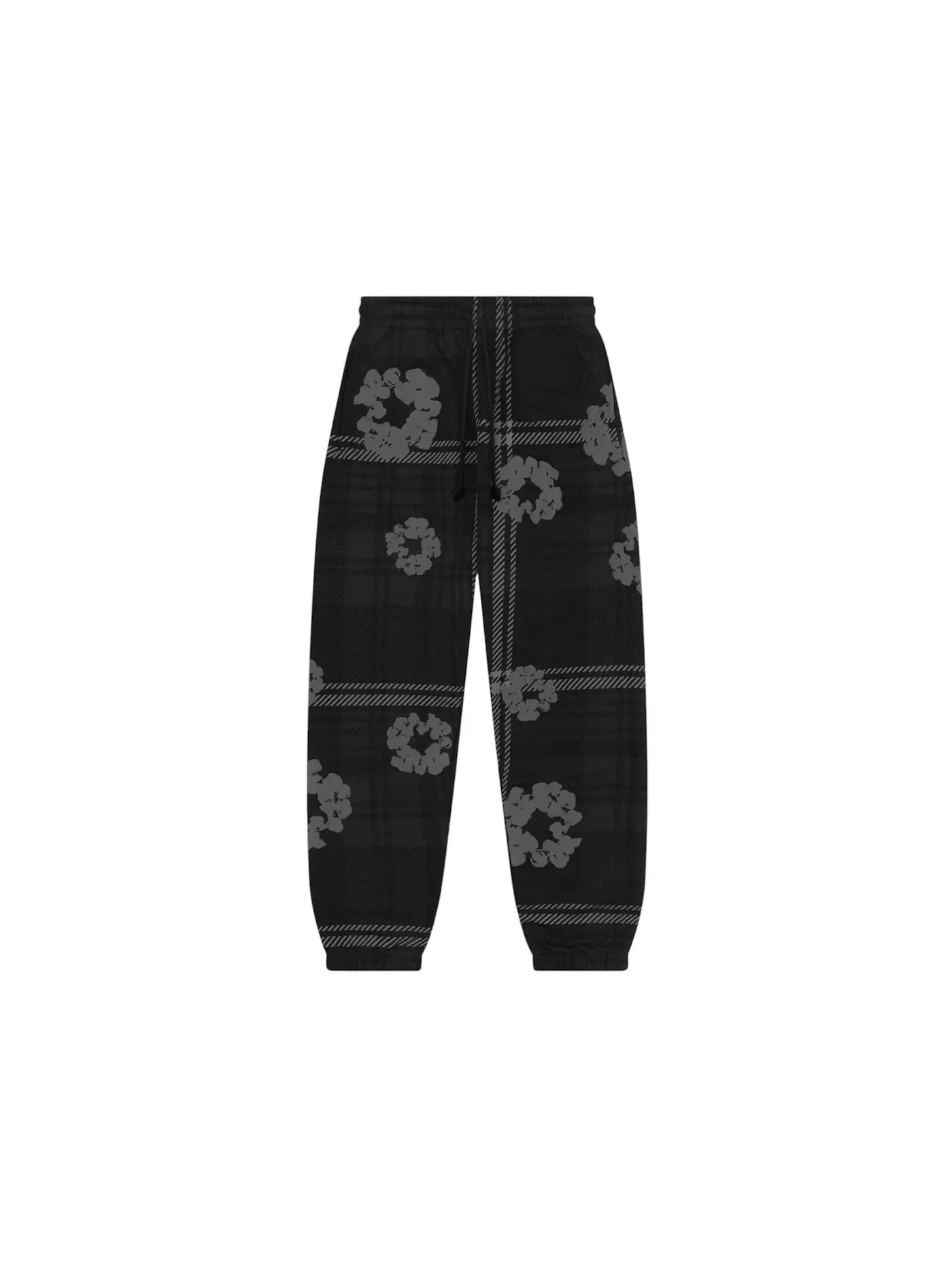Мужские спортивные штаны с клетчатым принтом Sweatpants Denim Tears — изображение 1 из 1, черный