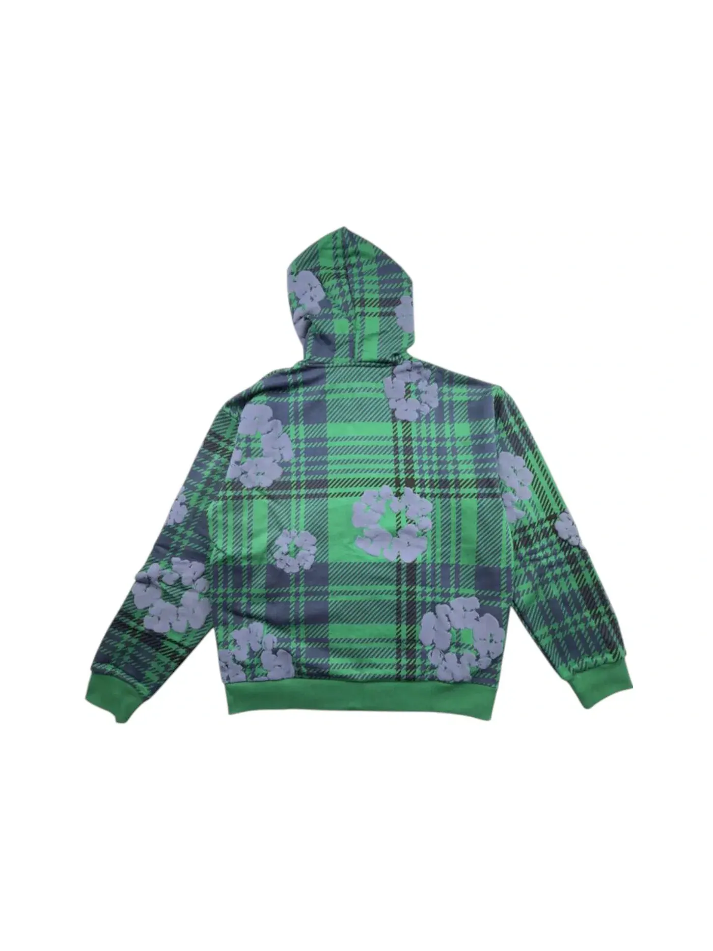 Мужская худи с принтом Plaid Cotton Wreath Denim Tears — изображение 2 из 2, зеленый