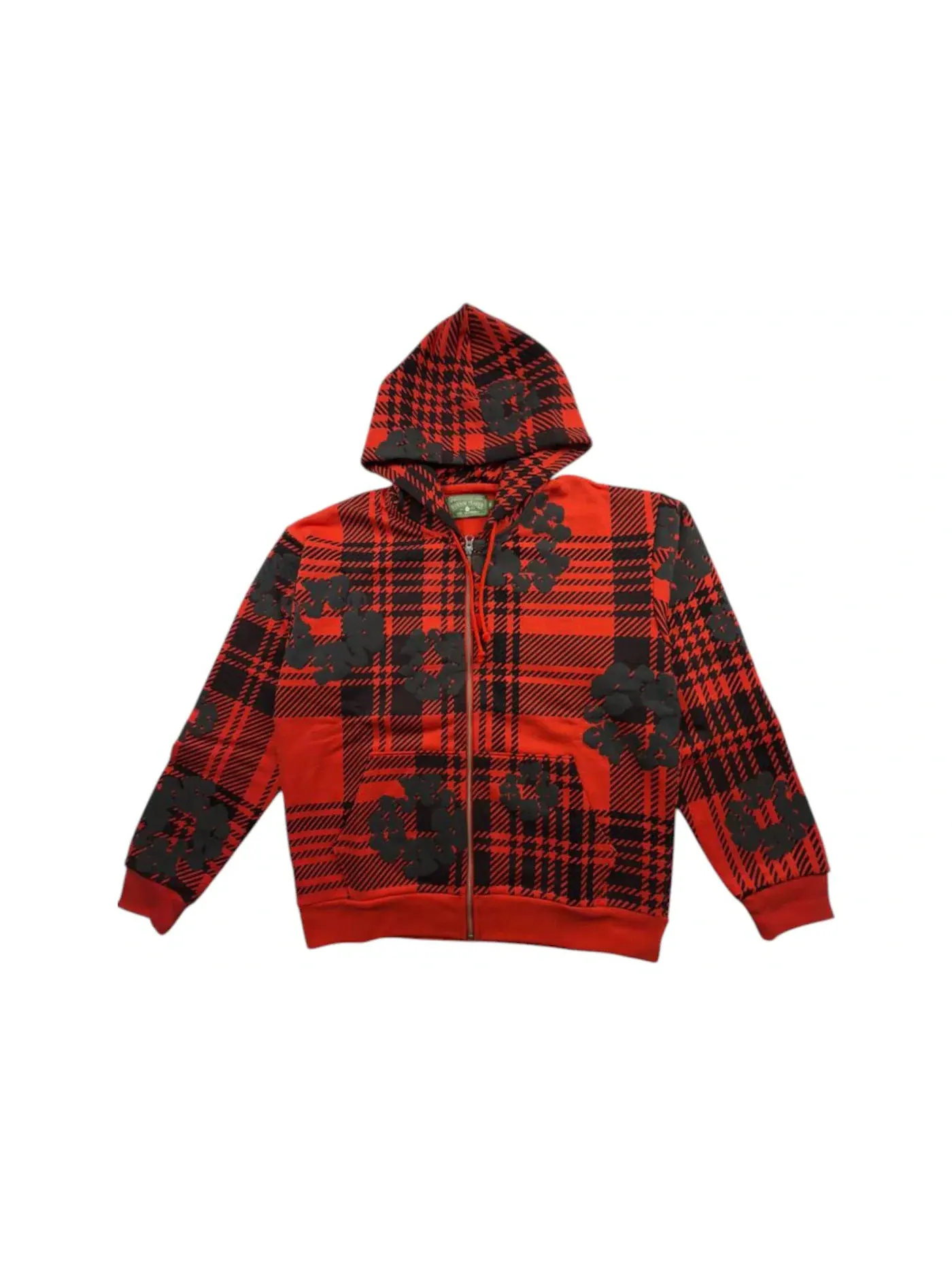 Мужская худи с принтом Plaid Cotton Wreath Denim Tears — изображение 1 из 2, красный