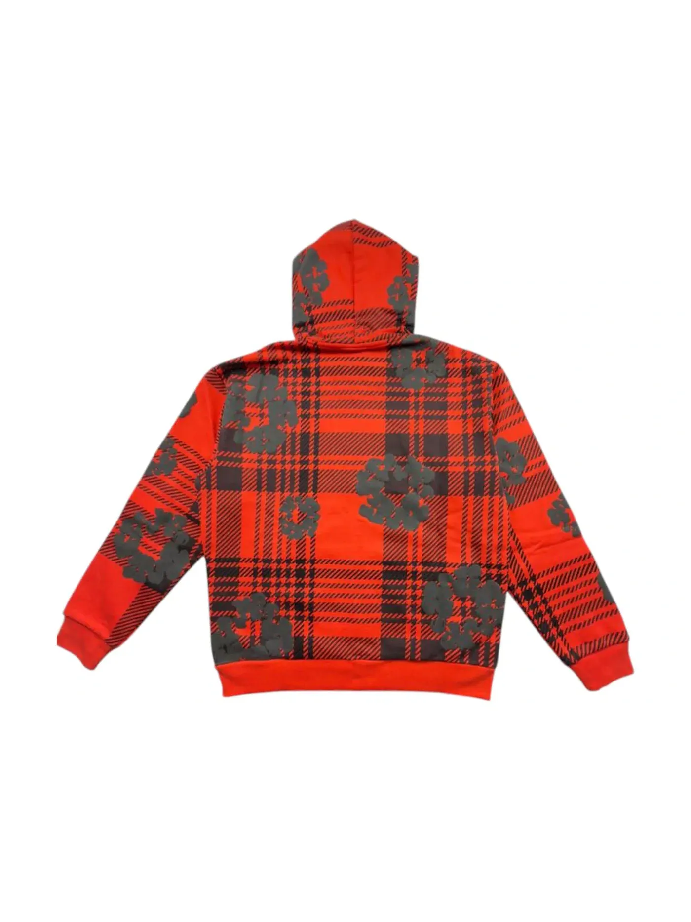 Мужская худи с принтом Plaid Cotton Wreath Denim Tears — изображение 2 из 2, красный