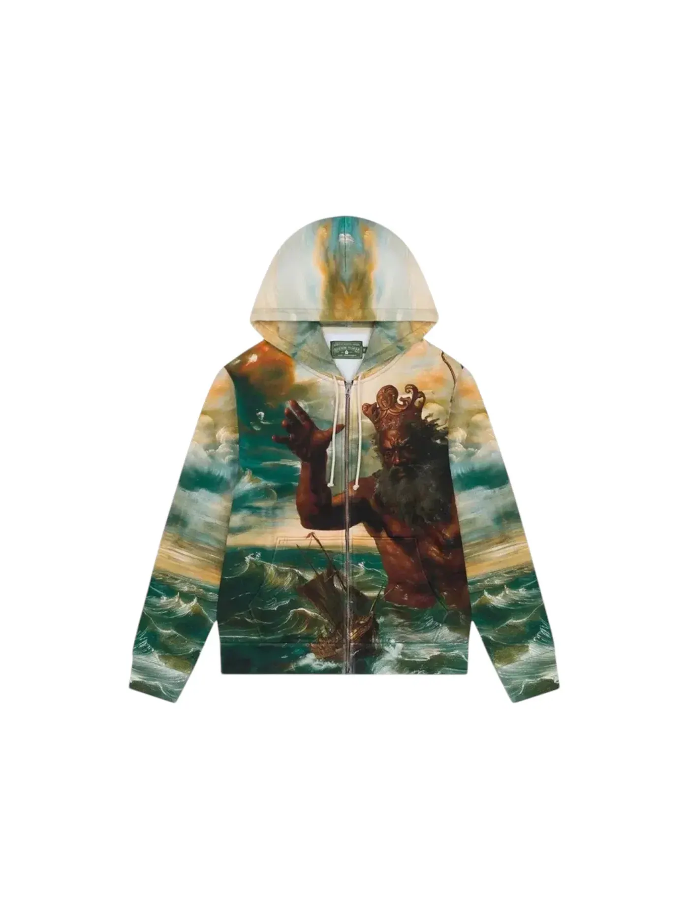 Мужская худи с принтом Denim Tears Poseidon's Revenge Zip-Up Hoodie Denim Tears — изображение 1 из 2, мульти