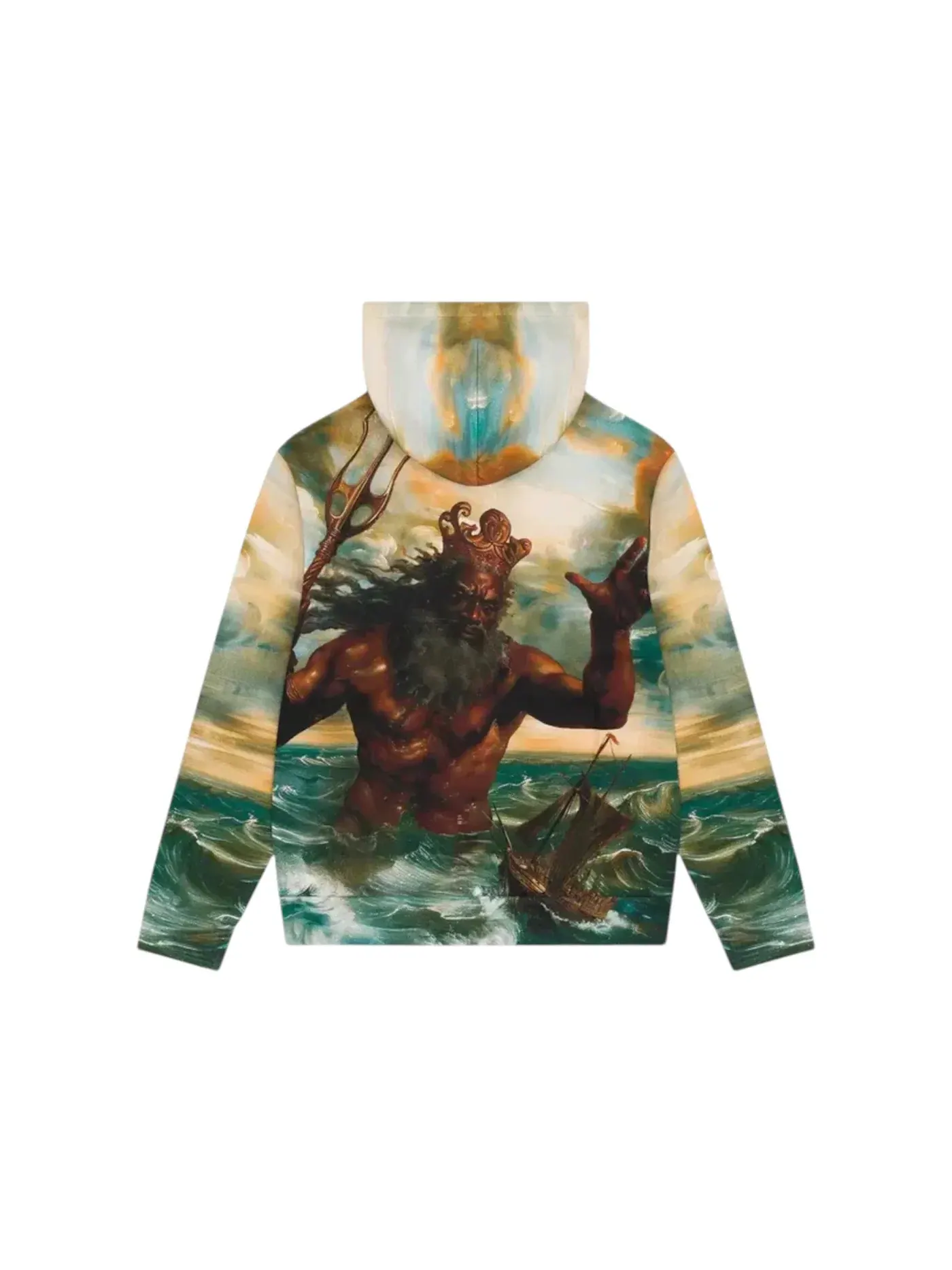 Мужская худи с принтом Denim Tears Poseidon's Revenge Zip-Up Hoodie Denim Tears — изображение 2 из 2, мульти