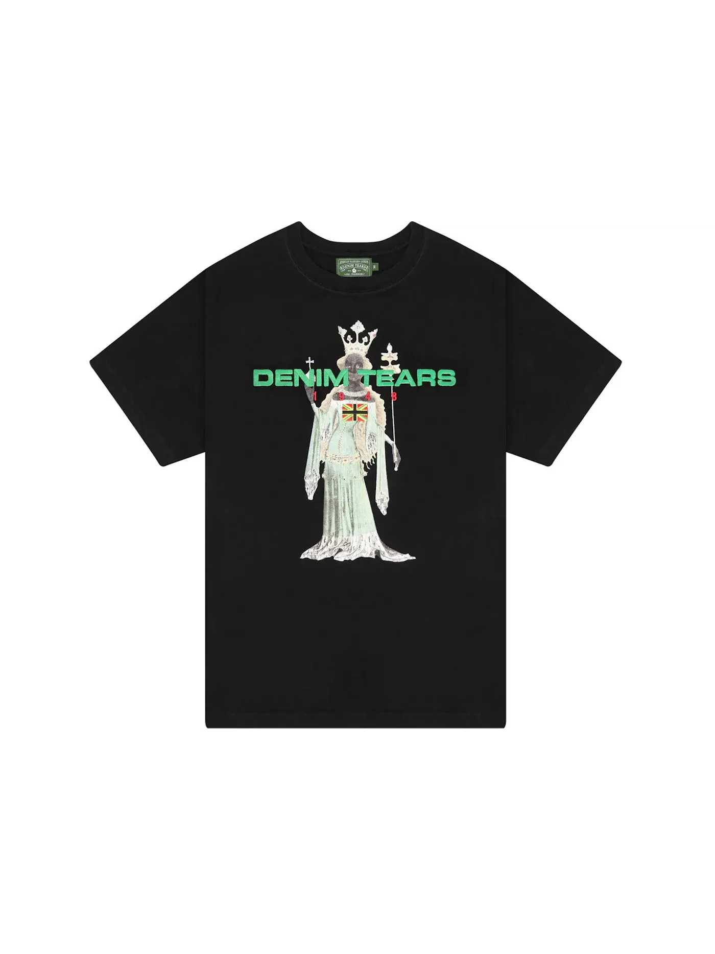 Мужская футболка с принтом Denim Tears Tee (FW23) — изображение 1 из 1, черный