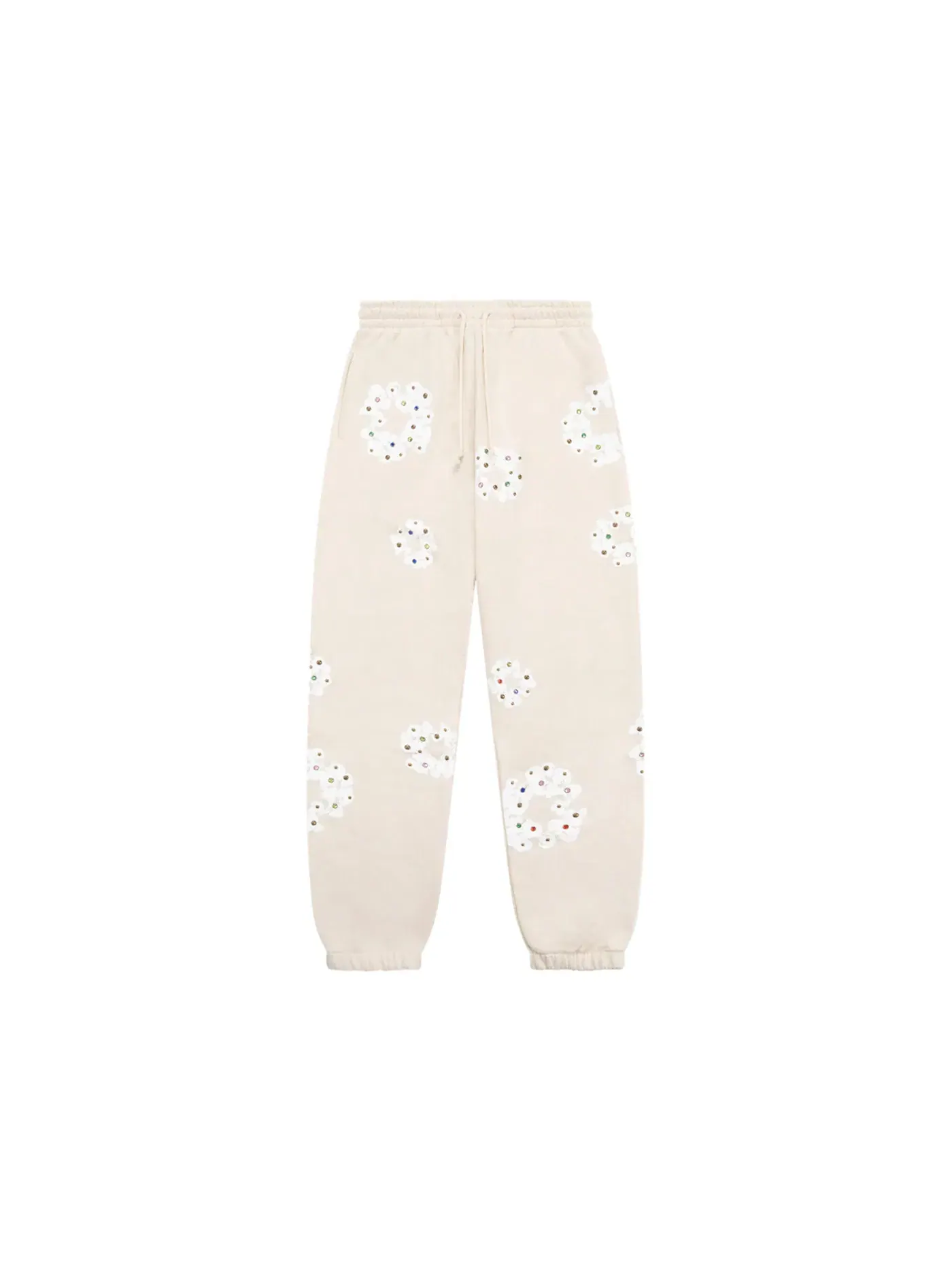 Мужские спортивные штаны с принтом из страз Sweatpants Denim Tears — изображение 1 из 2, овсяный