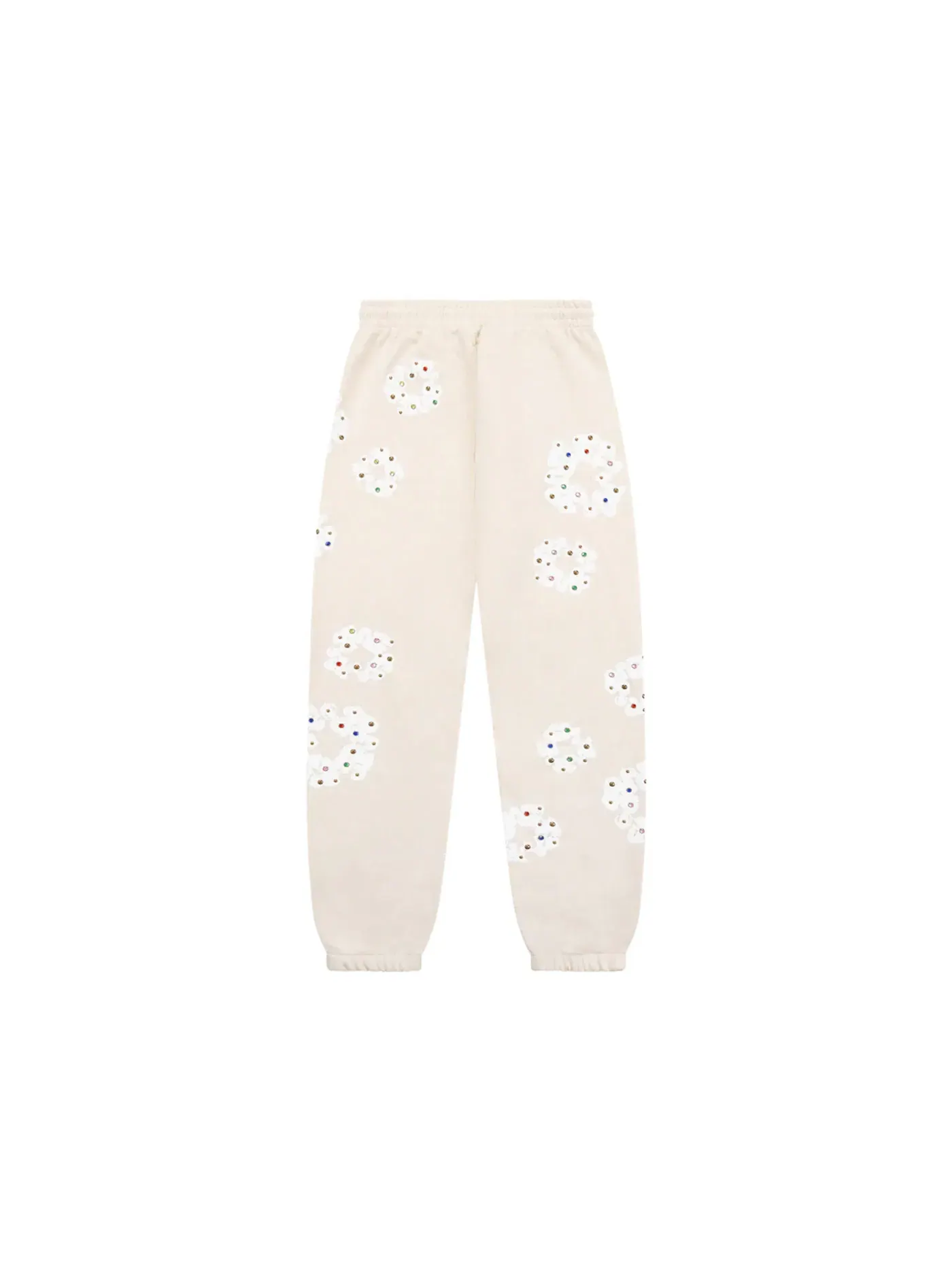 Мужские спортивные штаны с принтом из страз Sweatpants Denim Tears — изображение 2 из 2, овсяный