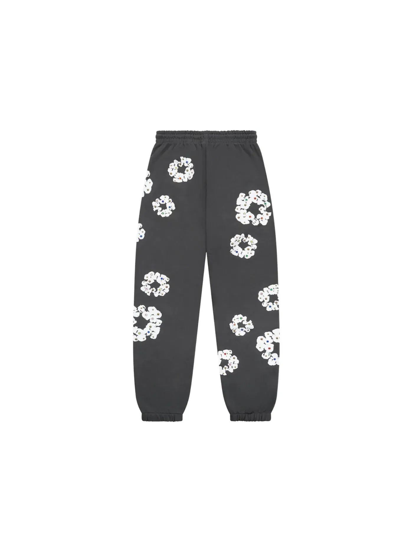 Мужские спортивные штаны с принтом Rhinestone Cotton Wreath Denim Tears — изображение 2 из 2, винтажный черный