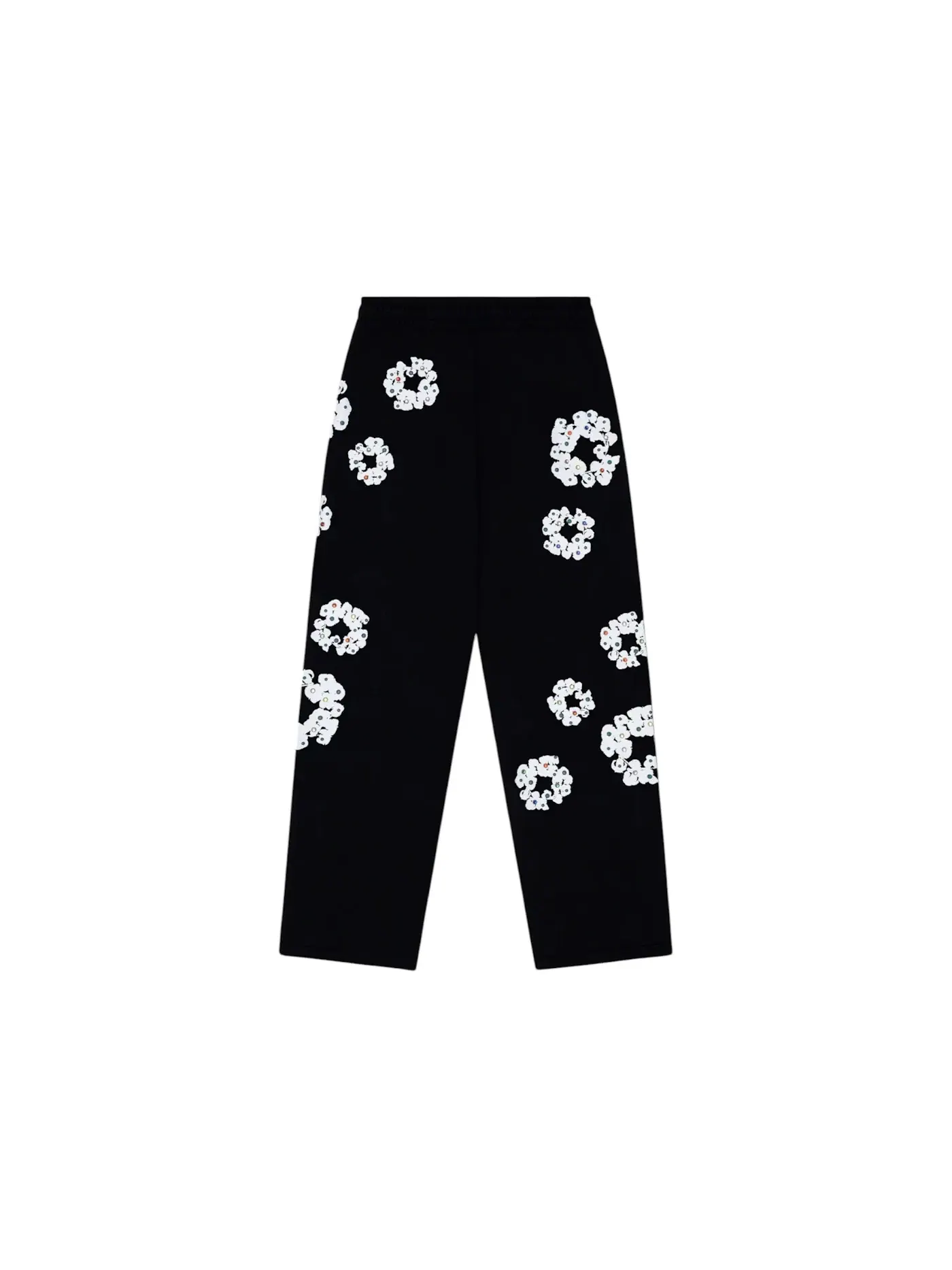 Мужские спортивные штаны с принтом Rhinestone Cotton Wreath Denim Tears — изображение 2 из 2, черный