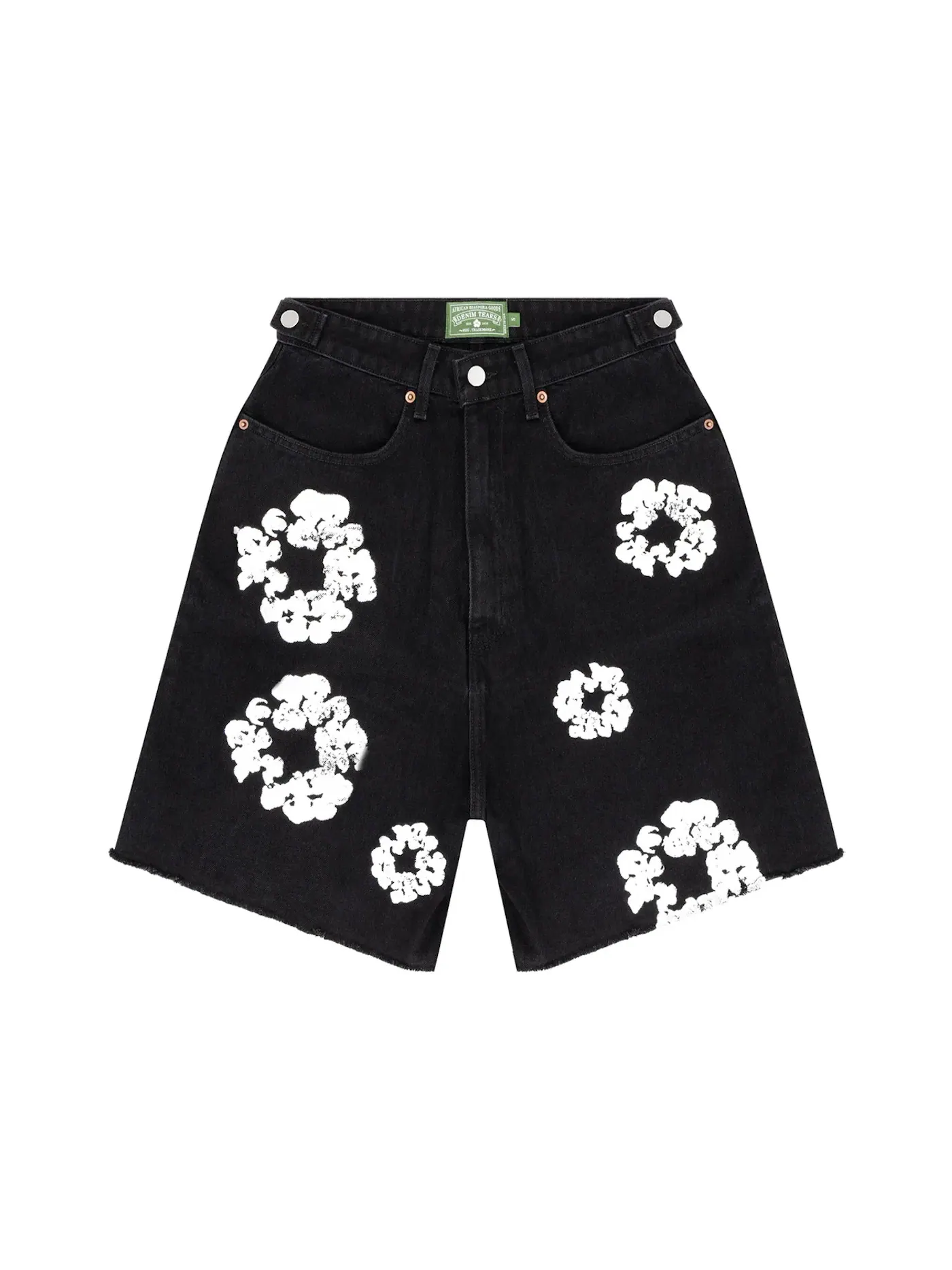 Мужские шорты с принтом Denim Tears The Cotton Wreath Jean Short — изображение 1 из 2, черный