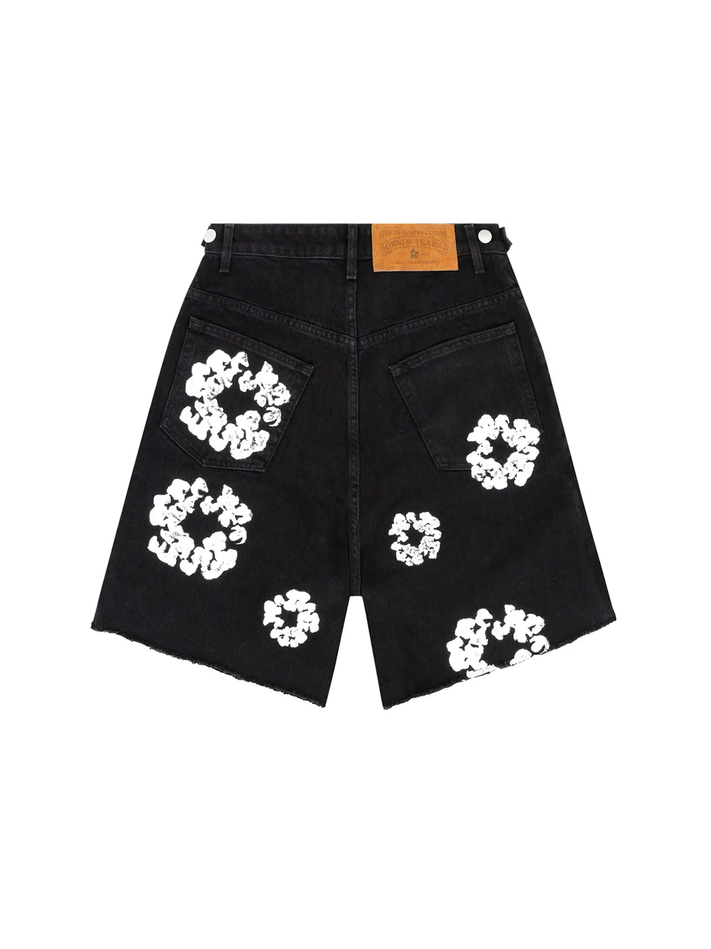 Мужские шорты с принтом Denim Tears The Cotton Wreath Jean Short — изображение 2 из 2, черный
