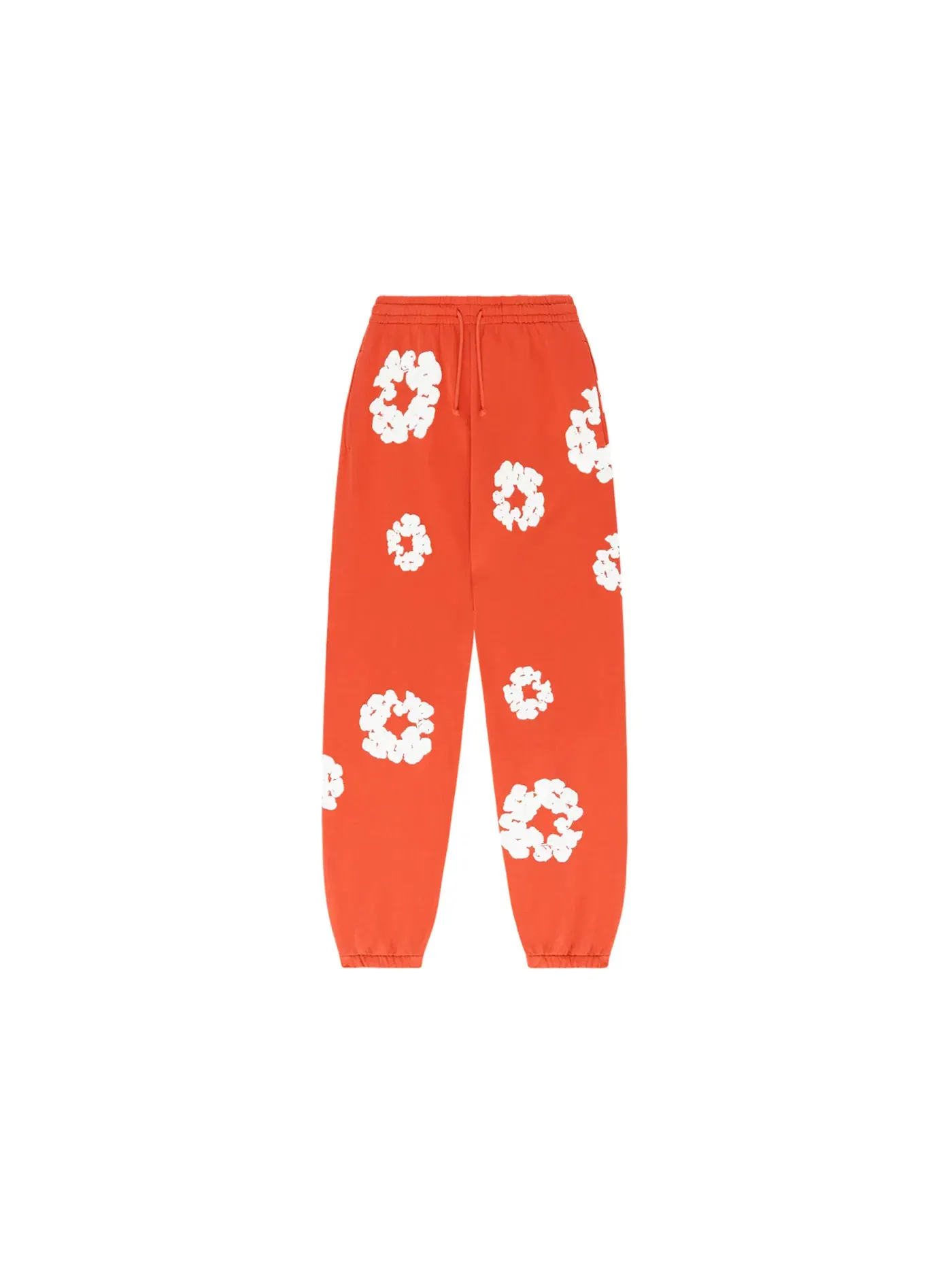 Мужские спортивные штаны с принтом Denim Tears The Cotton Wreath Sweatpants — изображение 1 из 2, оранжевый