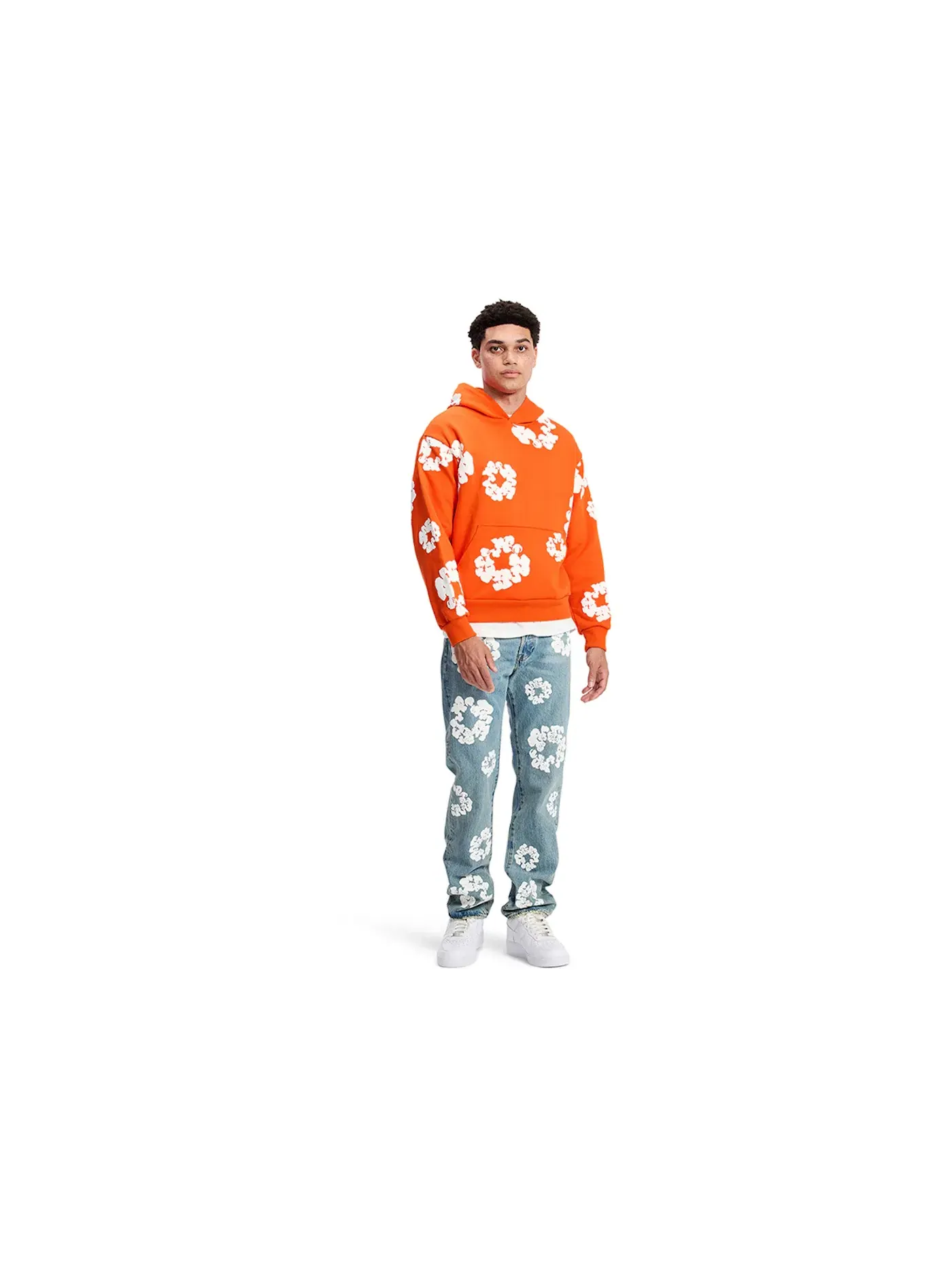 Мужской свитшот с принтом Denim Tears Sweatshirt — изображение 3 из 4, оранжевый