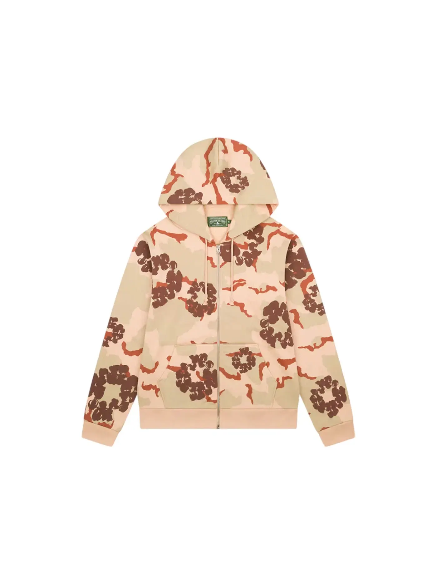 Мужская худи с принтом Denim Tears The Cotton Wreath Zip — изображение 1 из 1, бежевый
