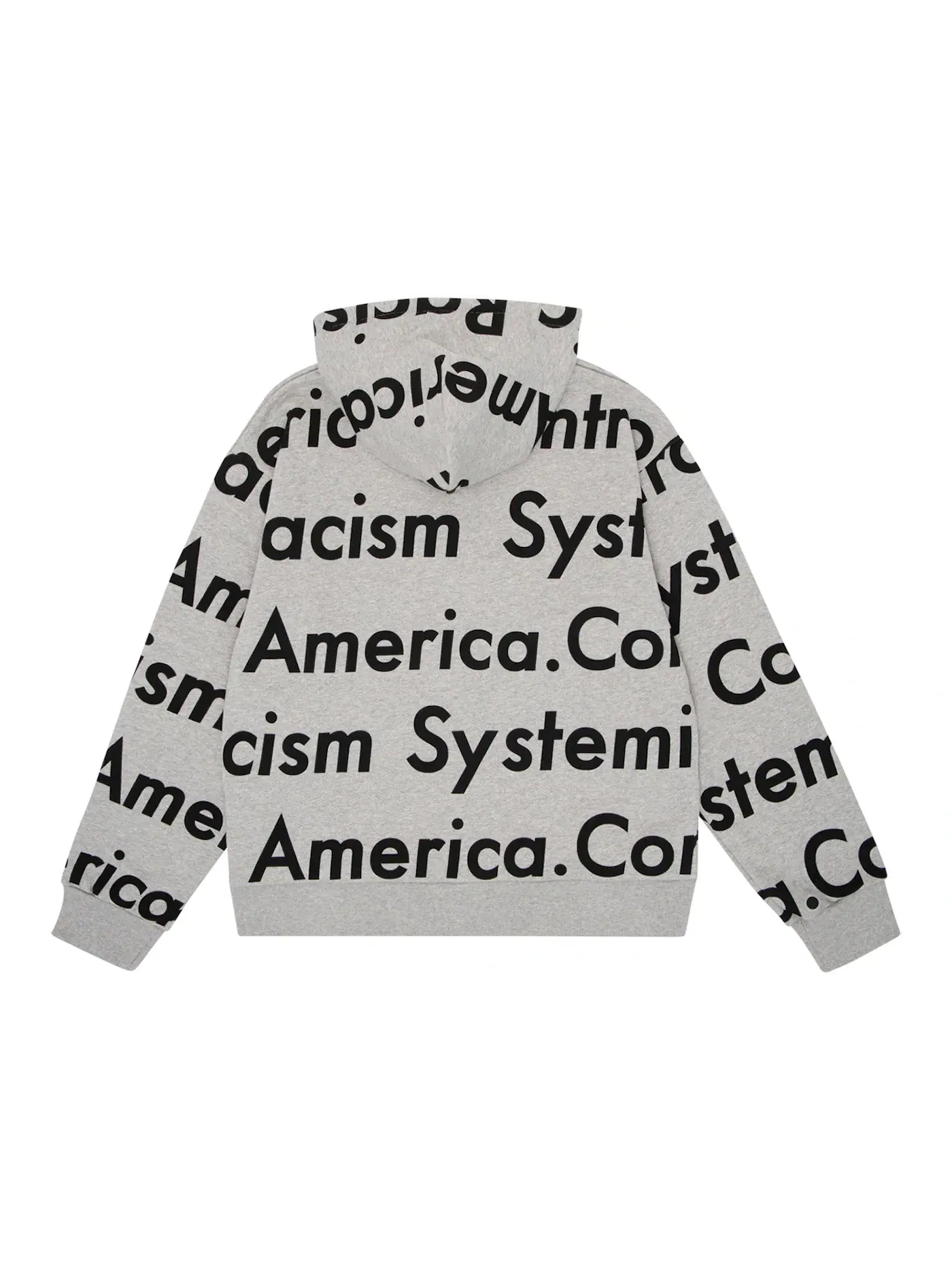 Мужская худи с принтом Systemic Racism Controls America Denim Tears — изображение 2 из 2, серый