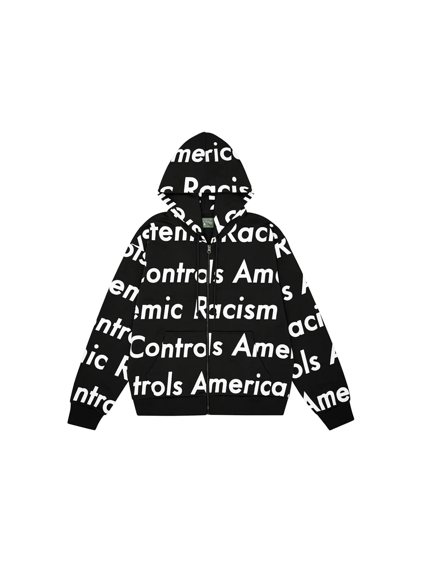 Мужская худи с принтом Systemic Racism Controls America Denim Tears — изображение 1 из 2, черный