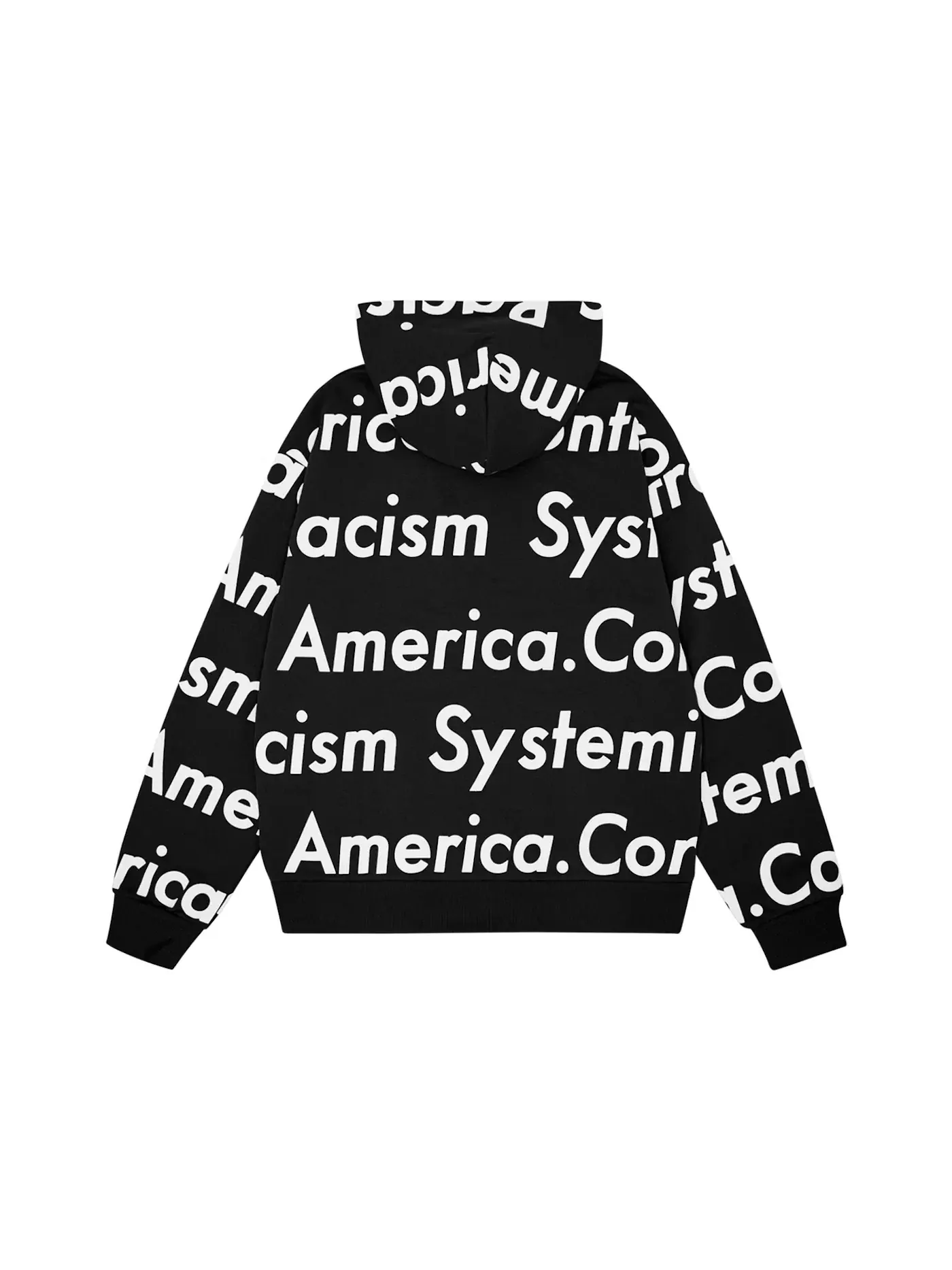 Мужская худи с принтом Systemic Racism Controls America Denim Tears — изображение 2 из 2, черный