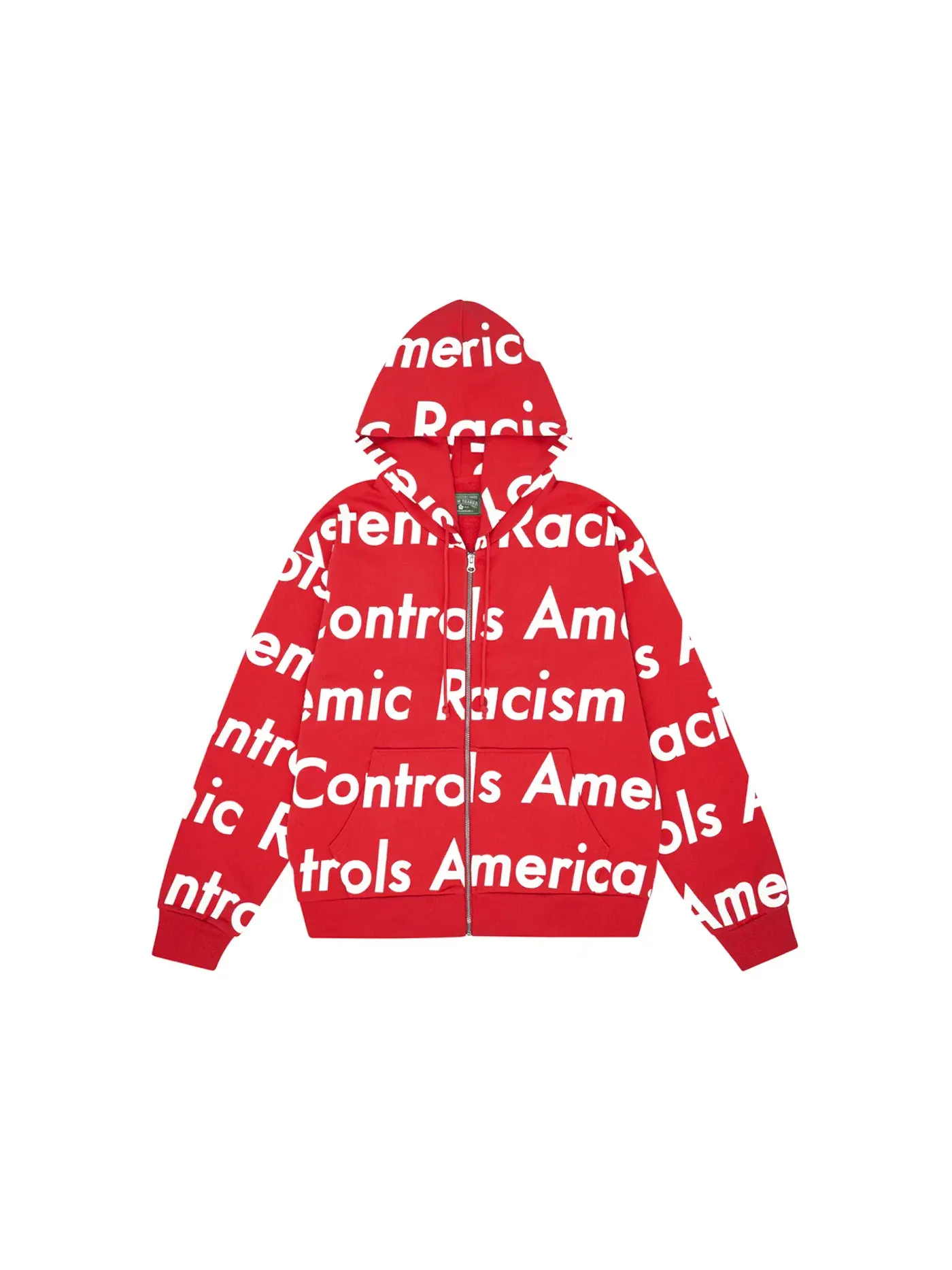 Мужская худи с принтом Systemic Racism Controls America Denim Tears — изображение 1 из 2, красный