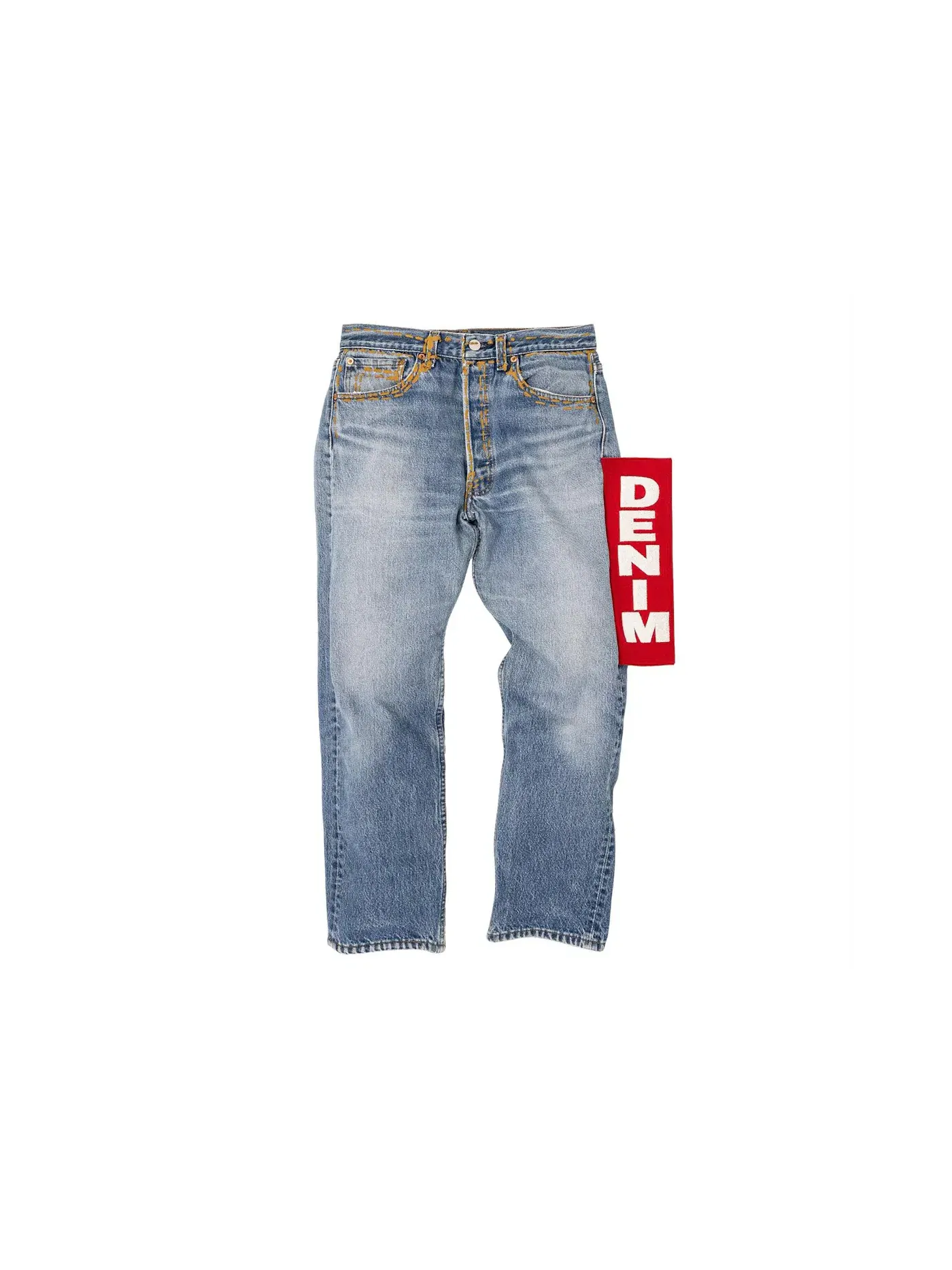 Мужские джинсы с принтом Jeans Denim Tears — изображение 1 из 2, синий